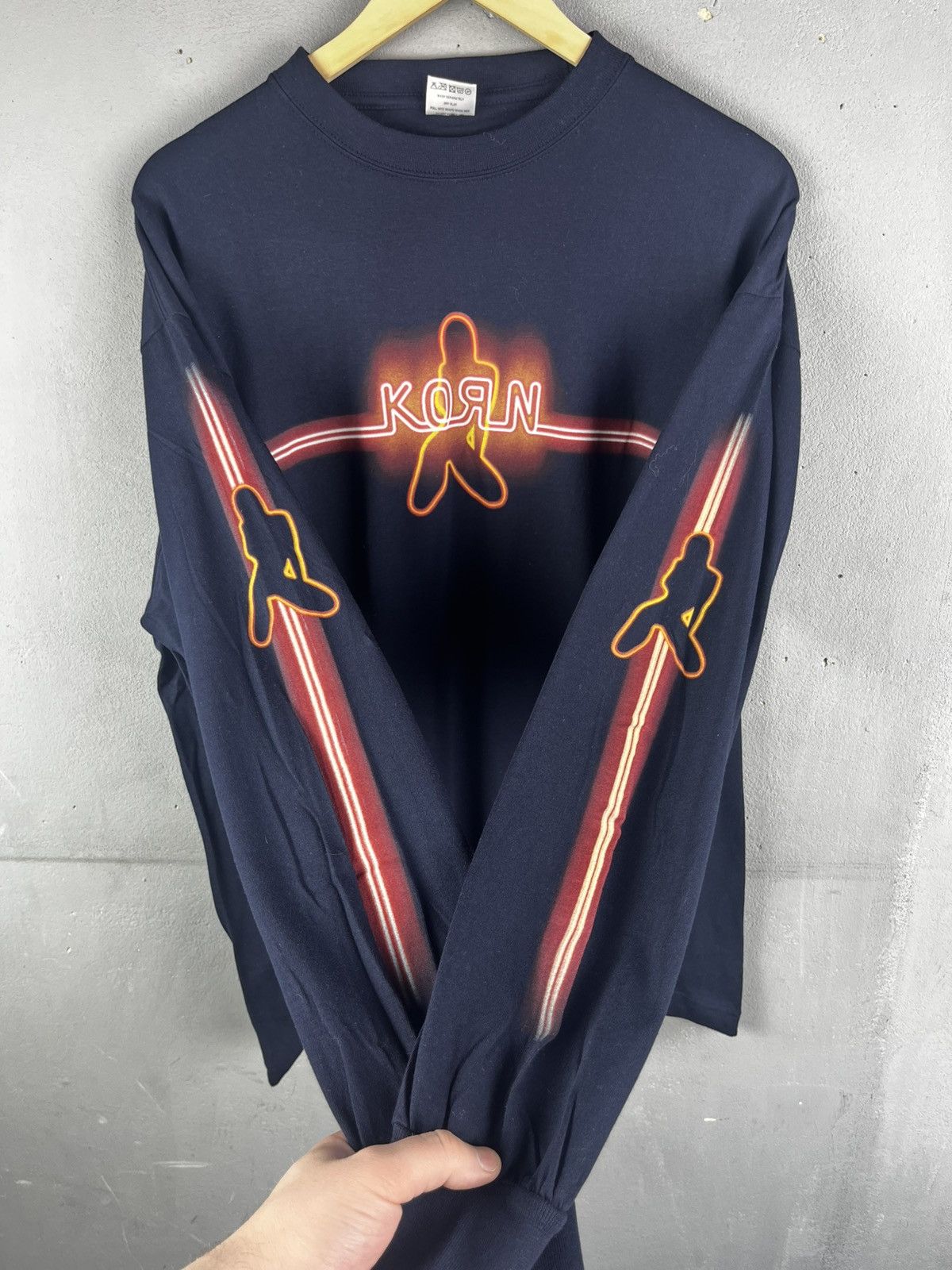 Band Tees Vintage Y2K Korn Neon Stripper Girl Nu Metal Band Longsleeve Size US XL / EU 56 / 4 - 9 Thumbnail