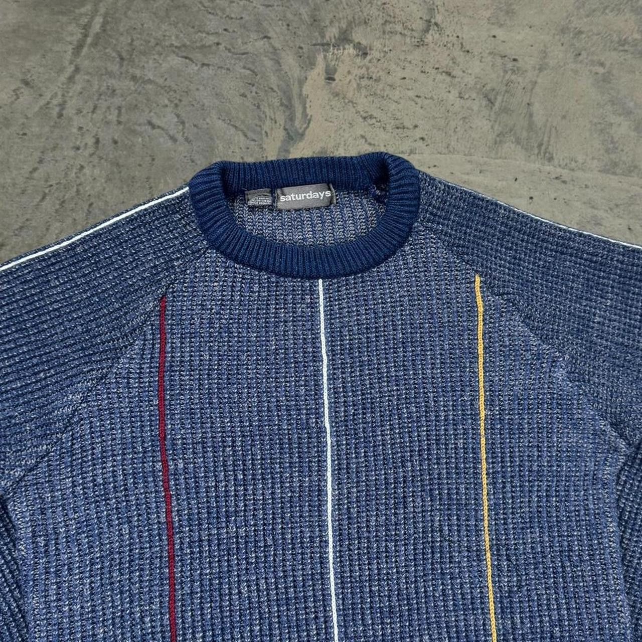 Vintage Vintage 80s Striped Knit Sweater Size US L / EU 52-54 / 3 - 2 Thumbnail
