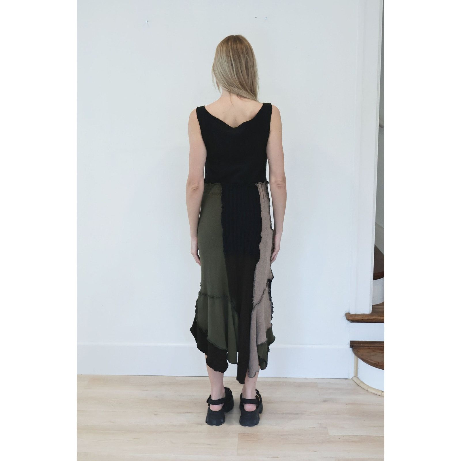 Vintage Y2K Handmade Knit Patchwork Asymmetrical Maxi Size M / US 6-8 / IT 42-44 - 6 Thumbnail