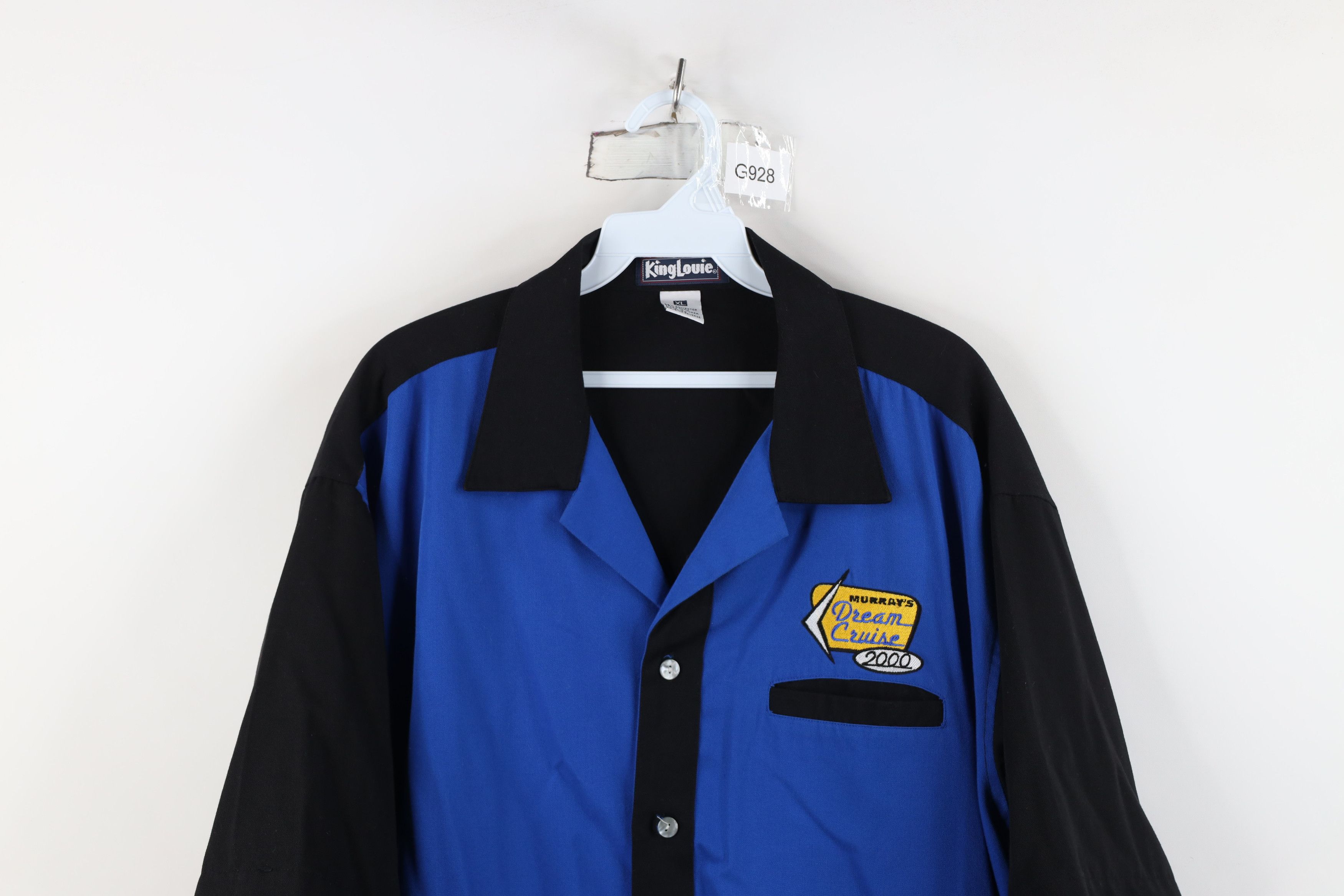 Vintage Vintage Y2K 2000 Rockabilly Block Bowling Button Shirt Blue Size US XL / EU 56 / 4 - 2 Thumbnail