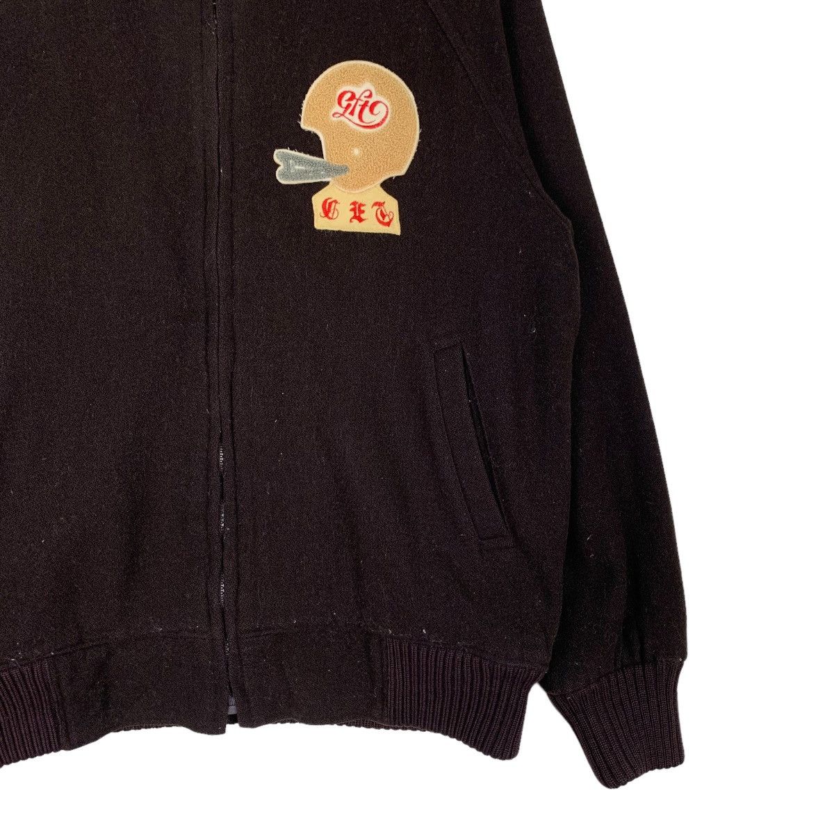 Japanese Brand KENJACK Dark Brown Wool Bomber Jacket #1069-C48 Size US L / EU 52-54 / 3 - 4 Thumbnail