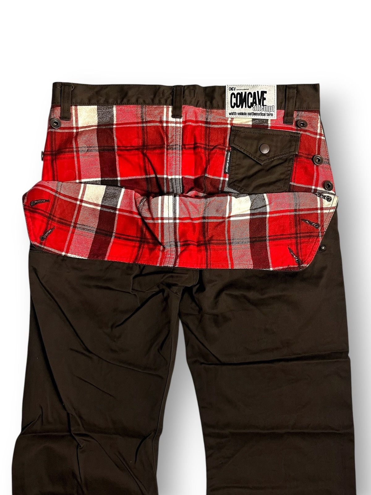 Japanese Brand Concave Attempt Multicolor Plaid Hip Pants Size US 34 / EU 50 - 3 Thumbnail
