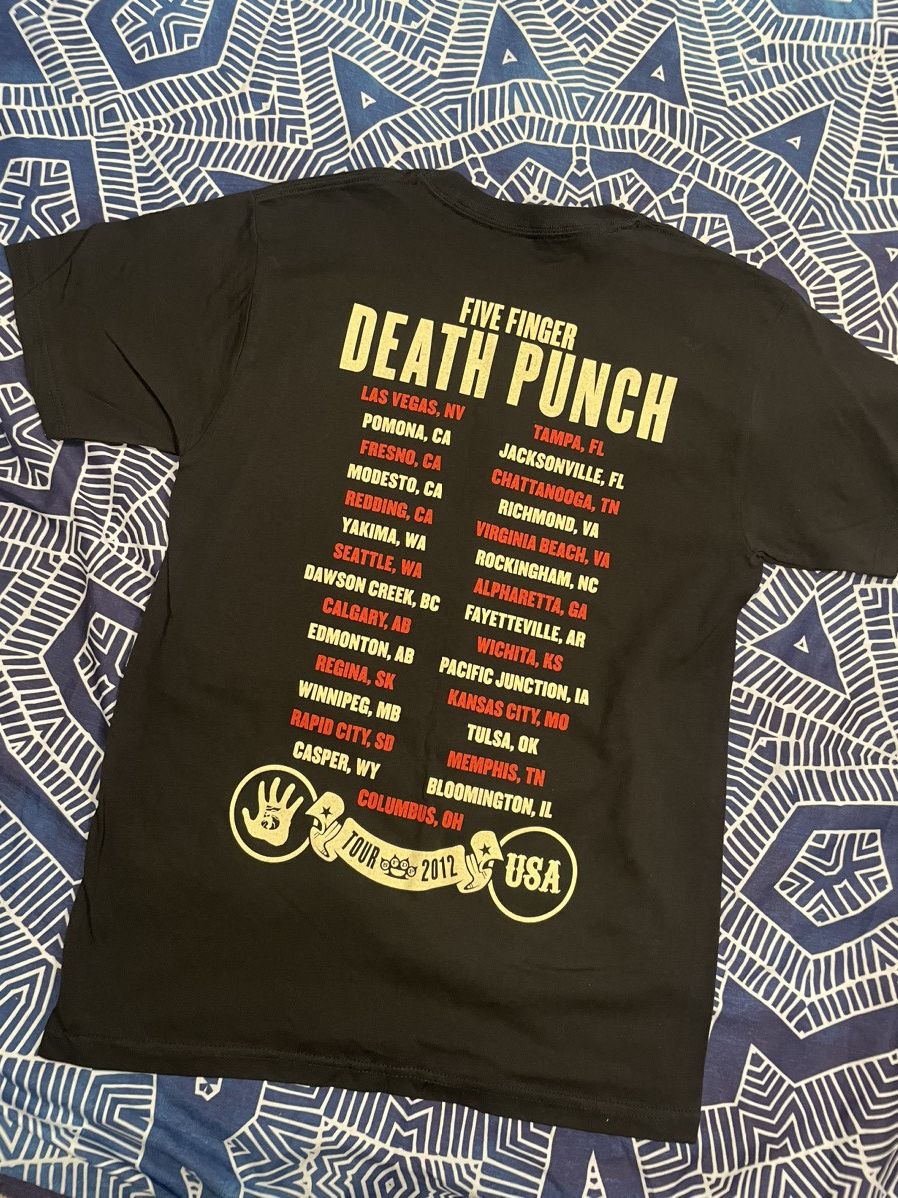 Band Tees Five Finger Death Punch Tour Shirt 2012 Size US S / EU 44-46 / 1 - 3 Thumbnail