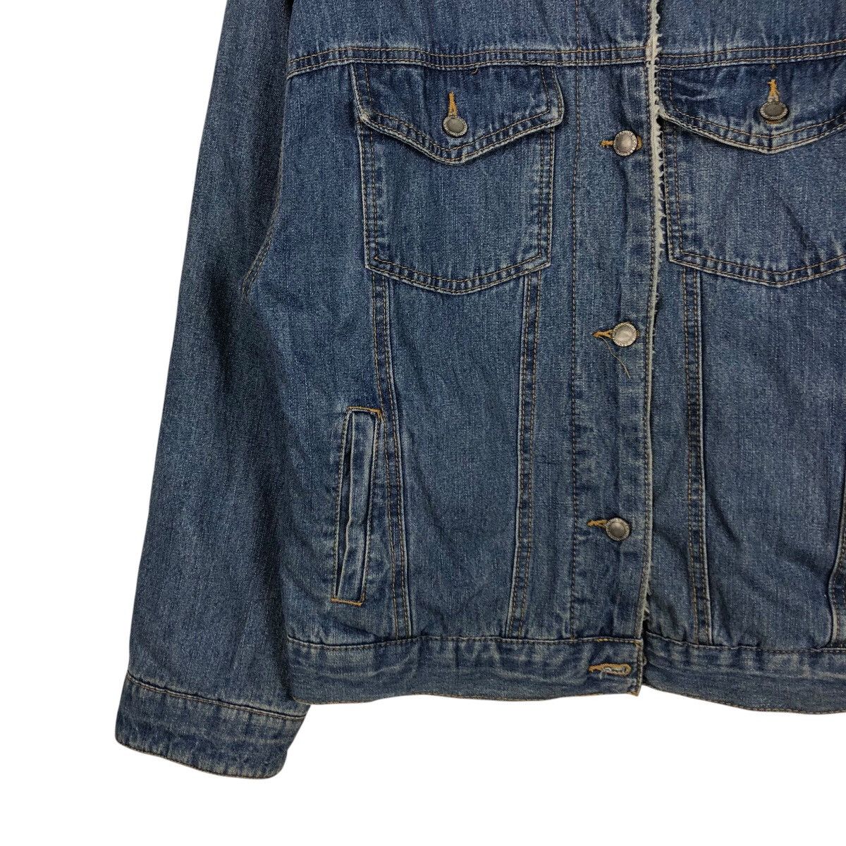 Japanese Brand 📌Vintage Trucker Denim Jacket Sherpa Blanket Voyage Size US L / EU 52-54 / 3 - 5 Thumbnail