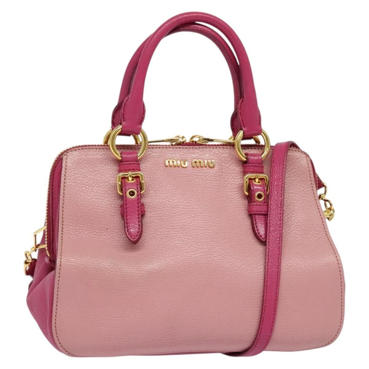 Miu Miu Miu Miu Madras Bowler Bag Leather Size ONE SIZE - 1 Thumbnail