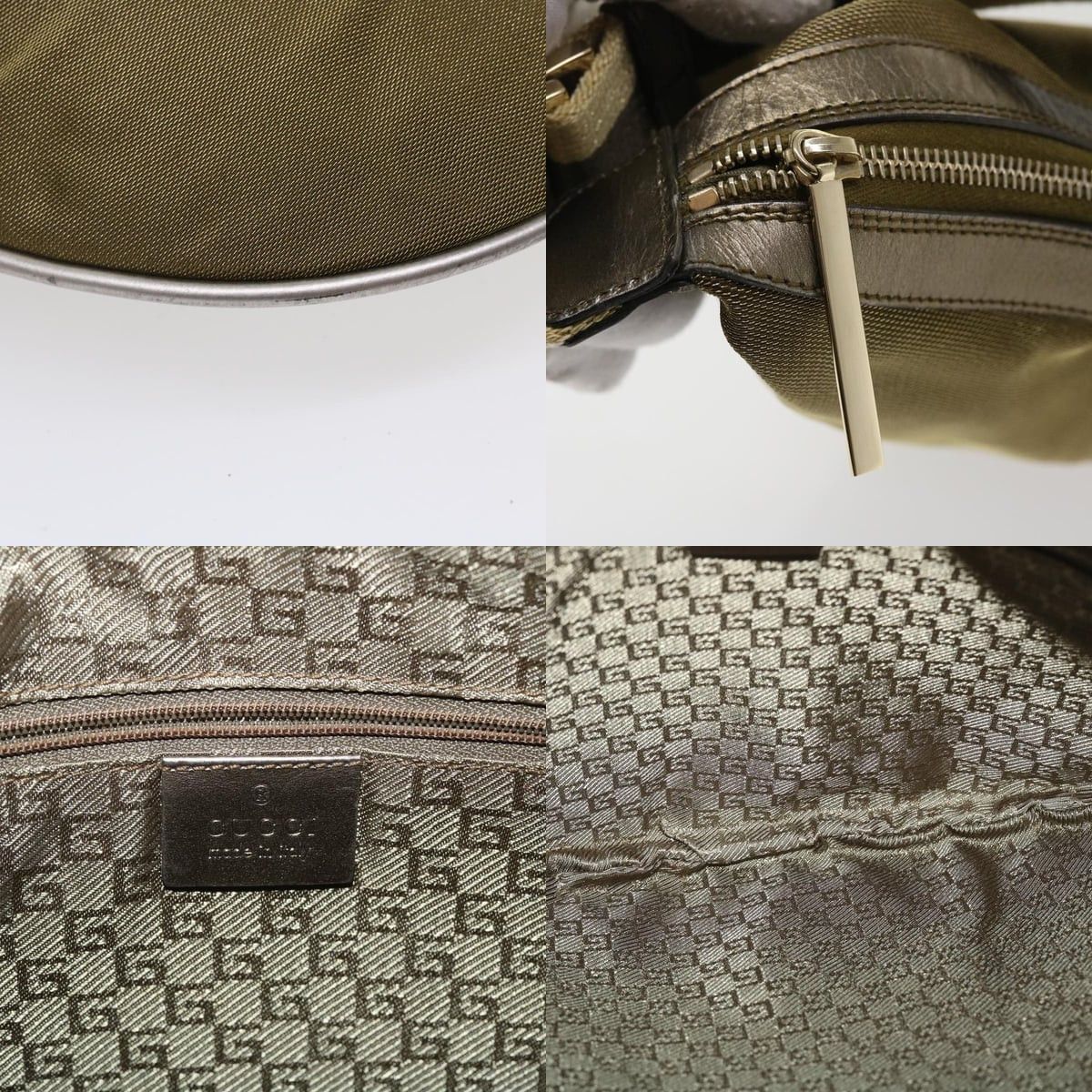 Gucci GUCCI Sherry Line Shoulder Bag Canvas Gold Size ONE SIZE - 11 Thumbnail