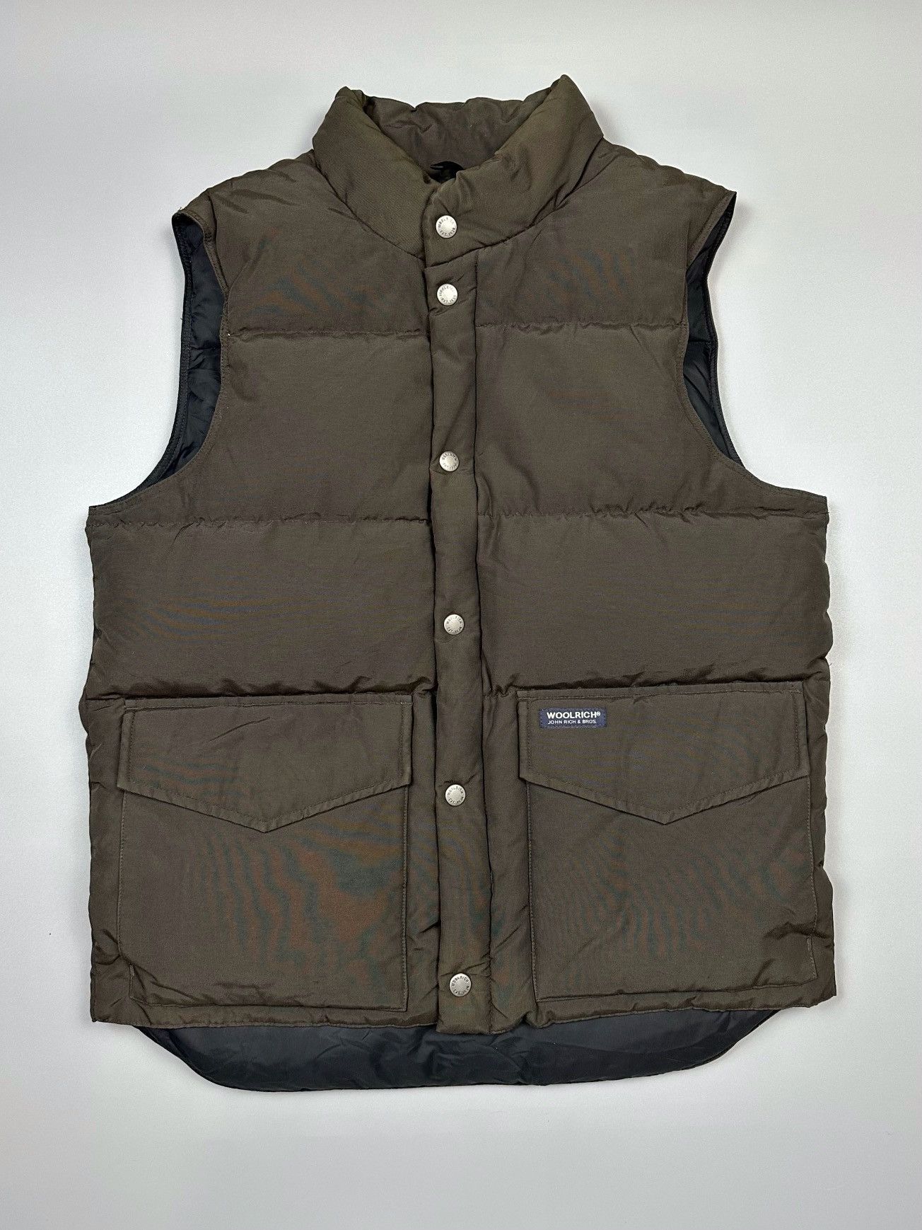 image of Woolrich John Rich Bros x Woolrich Woolen Mills Aleutian Padded Vest Brown Nylon By John Woolrich (