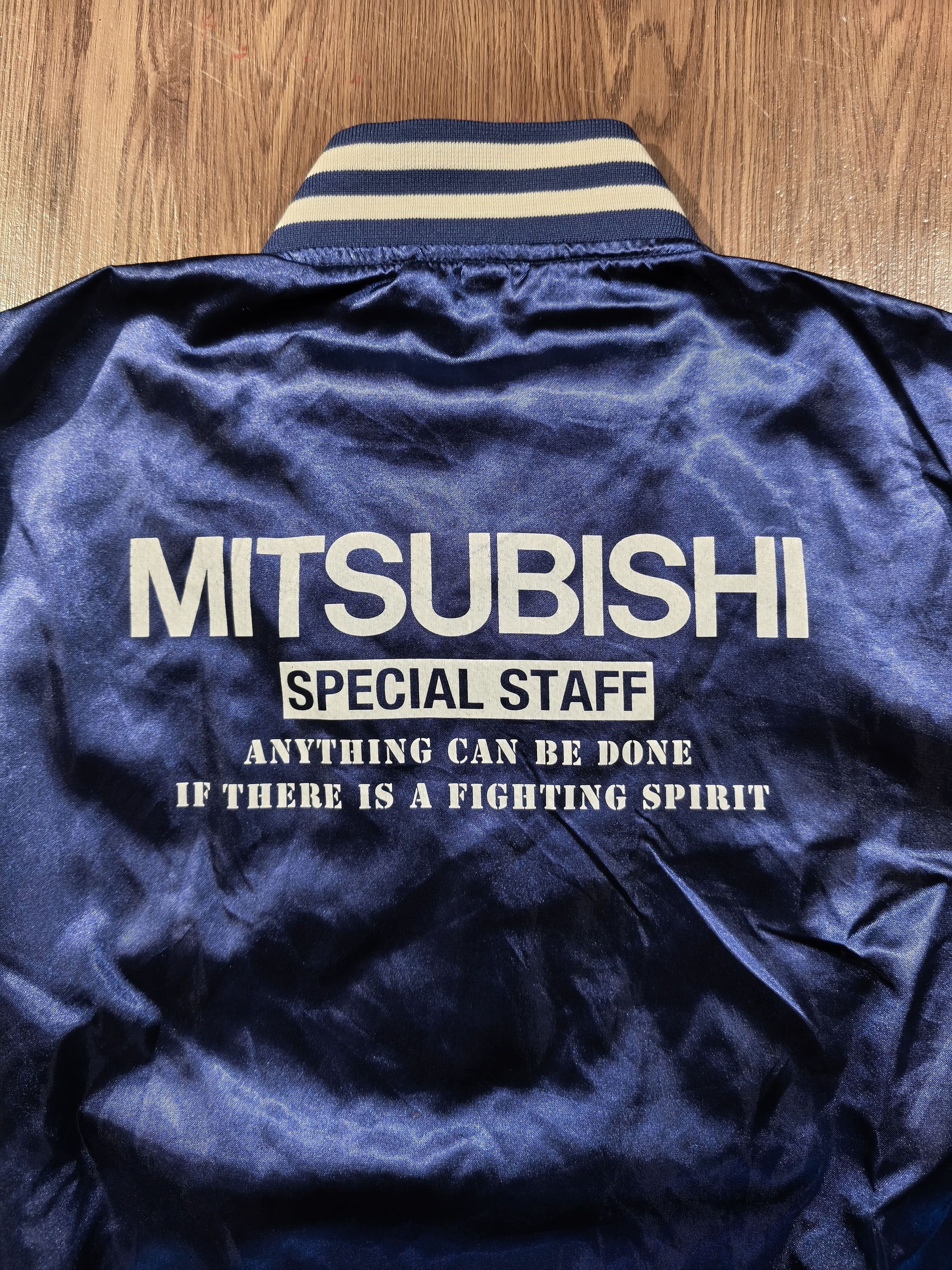 Japanese Brand Mitsubishi Special Stuff Nylon Varsity Jacket Size US XL / EU 56 / 4 - 2 Thumbnail