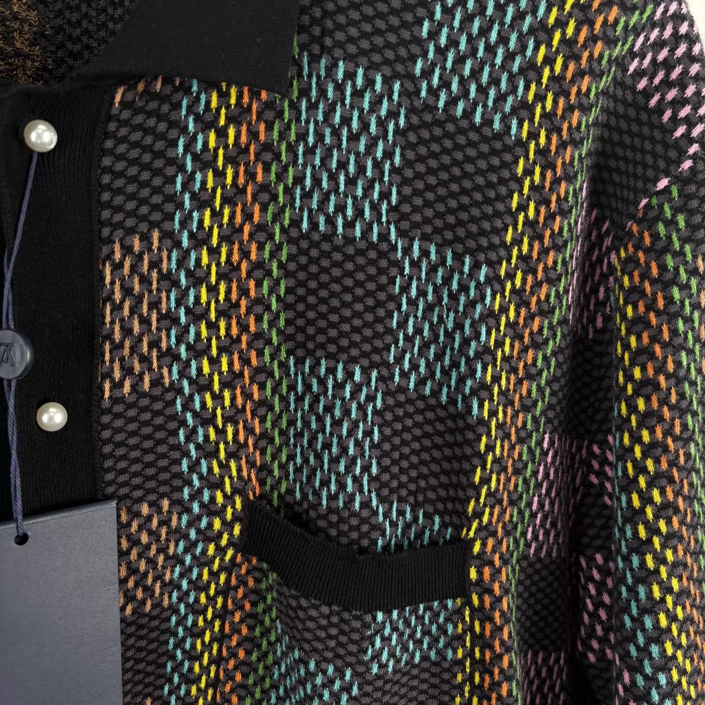 Louis Vuitton LV Rainbow Damier Men's Short Sleeve Polo XL Italy Size US XL / EU 56 / 4 - 4 Thumbnail