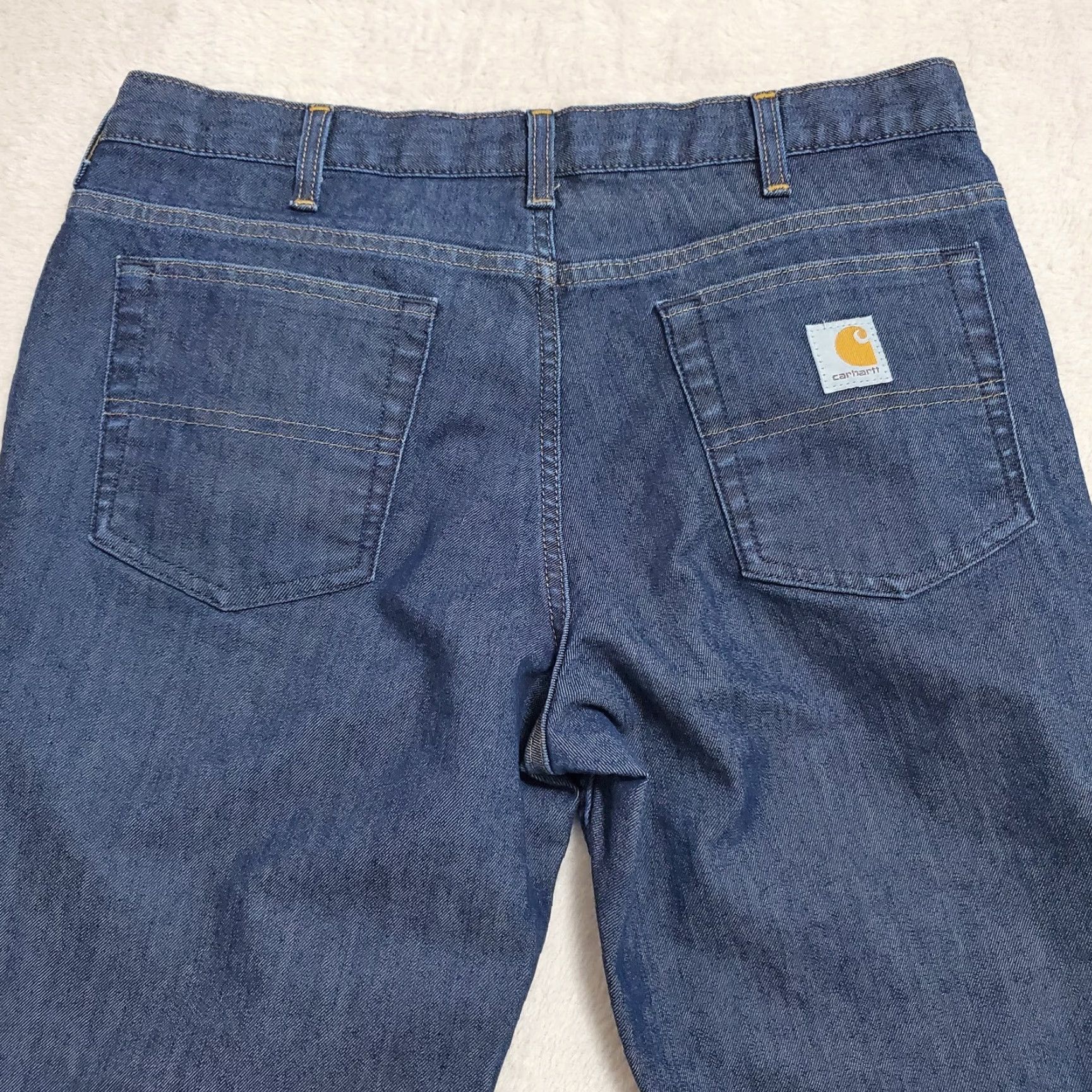 Carhartt Carhartt Jeans Womens 10 Tall Denim Blue Relaxed Straight Leg Mid Rise Workwear Jeans Size 32" / US 10 / IT 46 - 4 Thumbnail