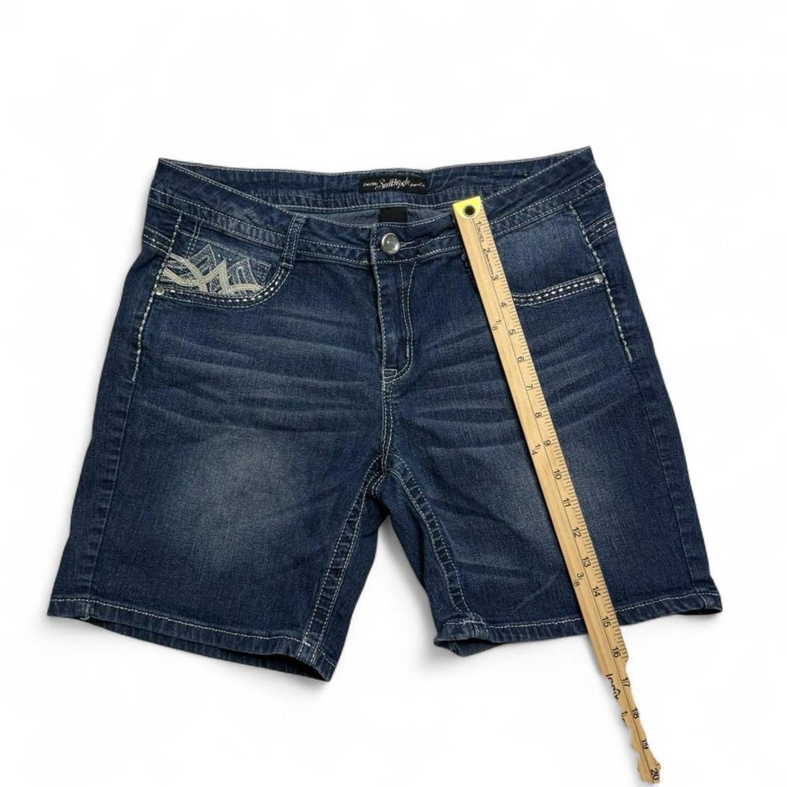 Southpole South Pole Embellished Y2K 2000s Denim Shorts Spring Size 13 Size 34" / US 12 / IT 48 - 6 Thumbnail