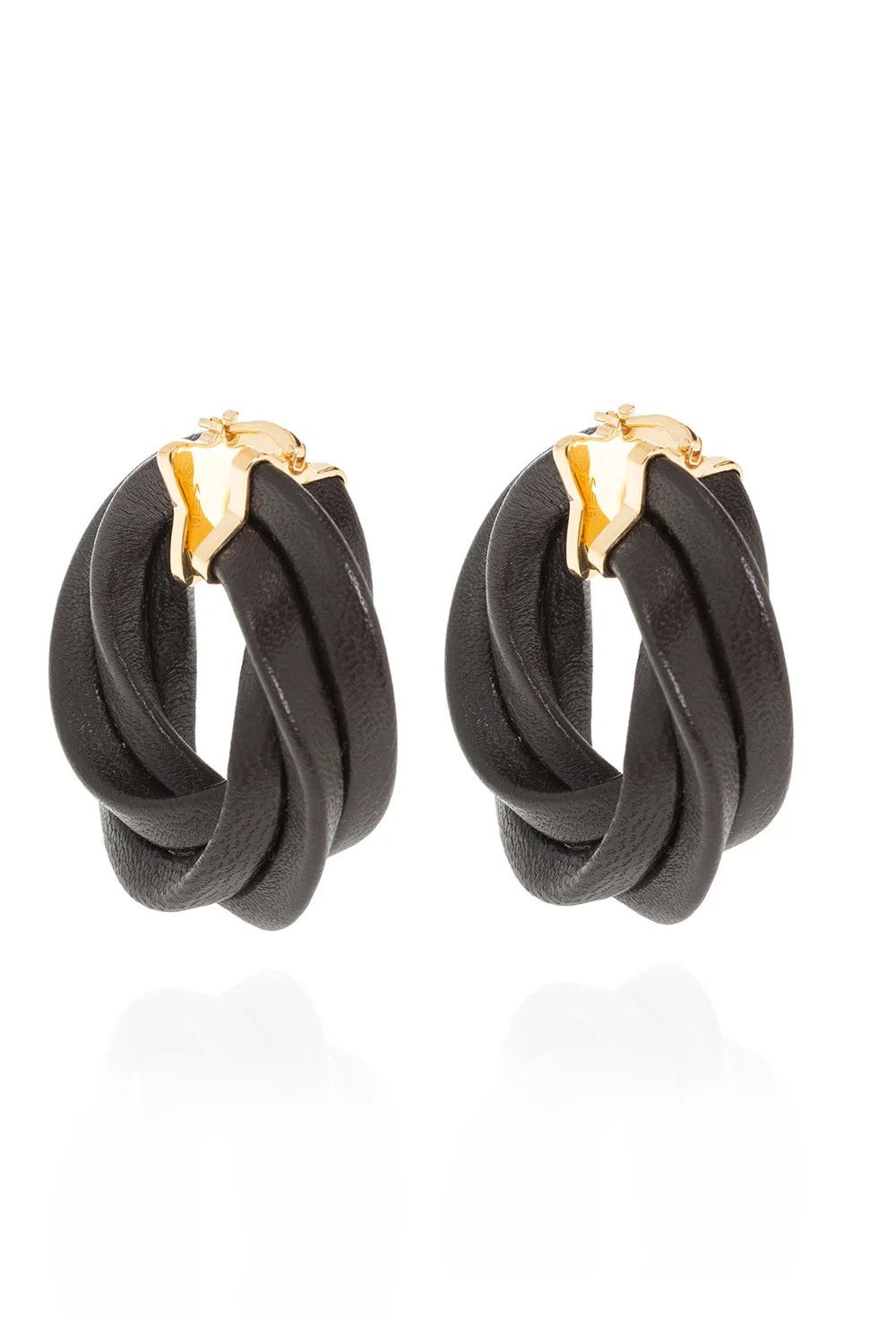 Bottega Veneta o1n1vont0425 Size: OS / Twist Earring in Brown Size ONE SIZE - 2 Thumbnail