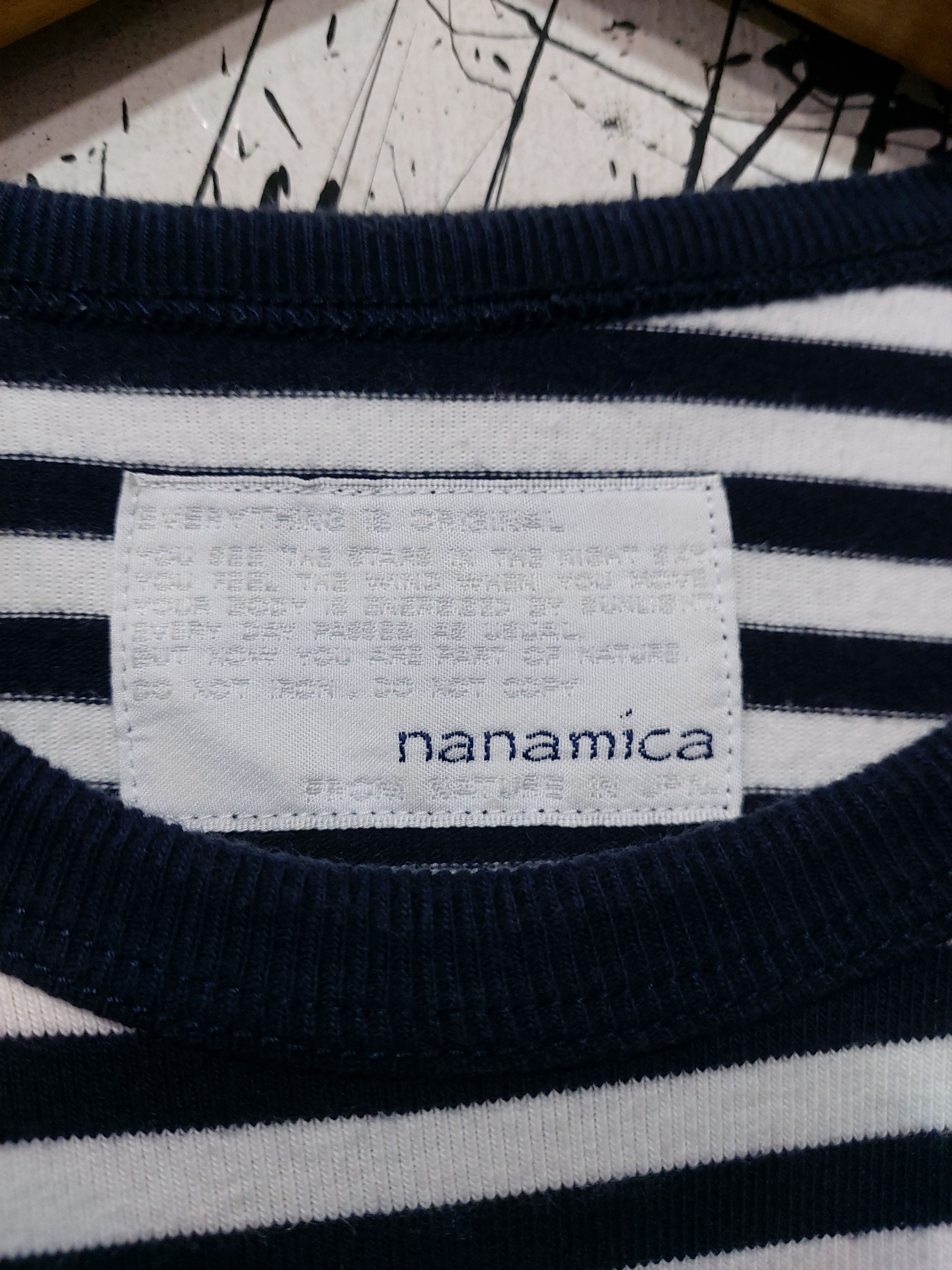 Nanamica NANAMICA BLUE STRIPE LONGSLEVEE Size US S / EU 44-46 / 1 - 2 Thumbnail