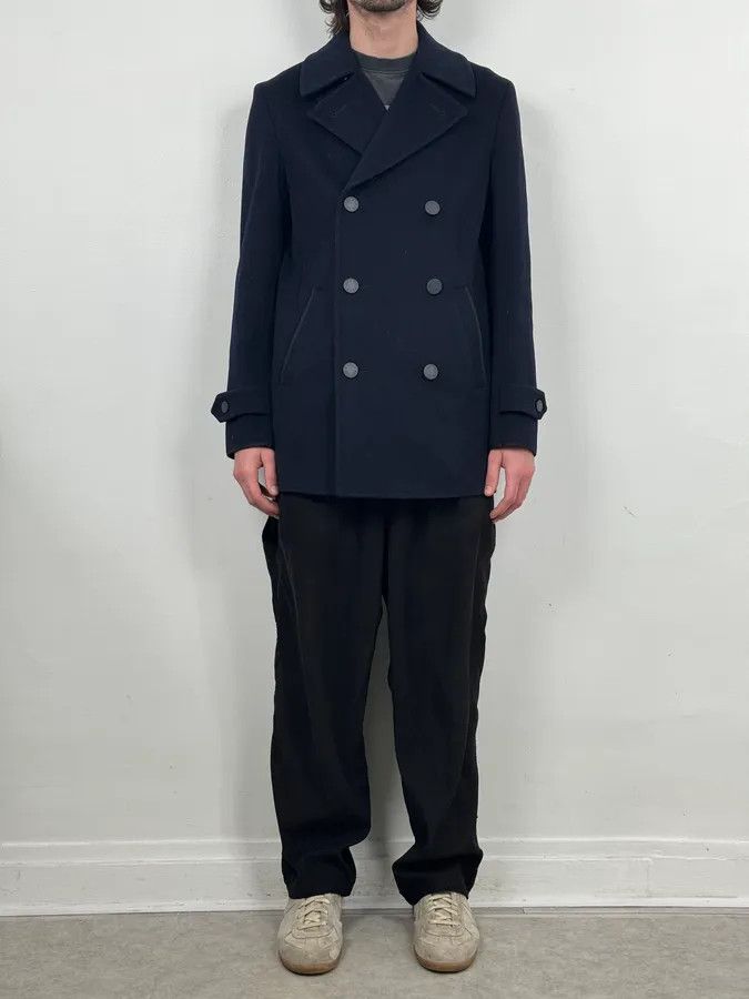 Louis Vuitton Louis Vuitton Navy Wool Double-Breasted Coat Size US M / EU 48-50 / 2 - 2 Thumbnail