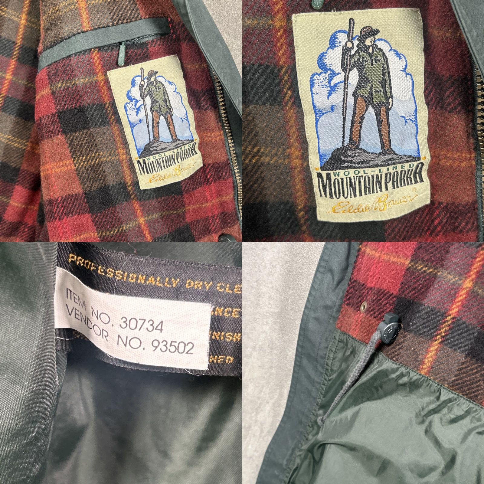 Eddie Bauer VTG Eddie Bauer Mountain Parka Mens Wool Lined Forest Green XL Parka Jacket Casual Workwear Outdoor 80s 90s Mens Size US XL / EU 56 / 4 - 8 Thumbnail
