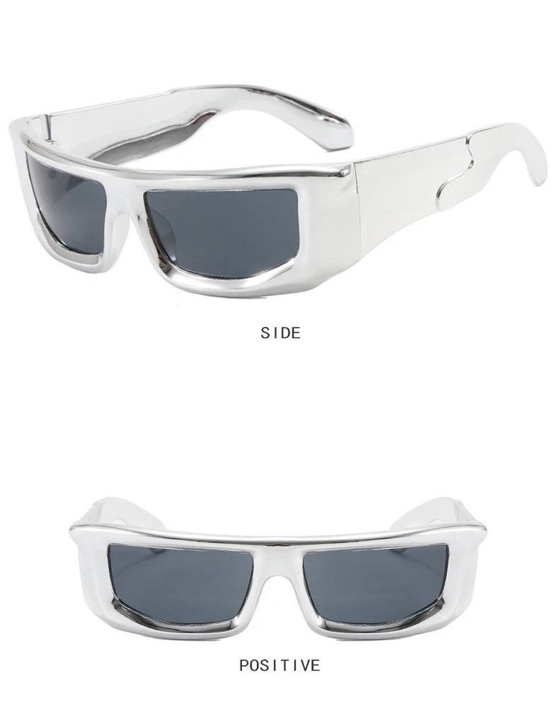 Japanese Brand × Vintage Metallic Vintage Trendy Sunglasses Unisex Size ONE SIZE - 2 Thumbnail
