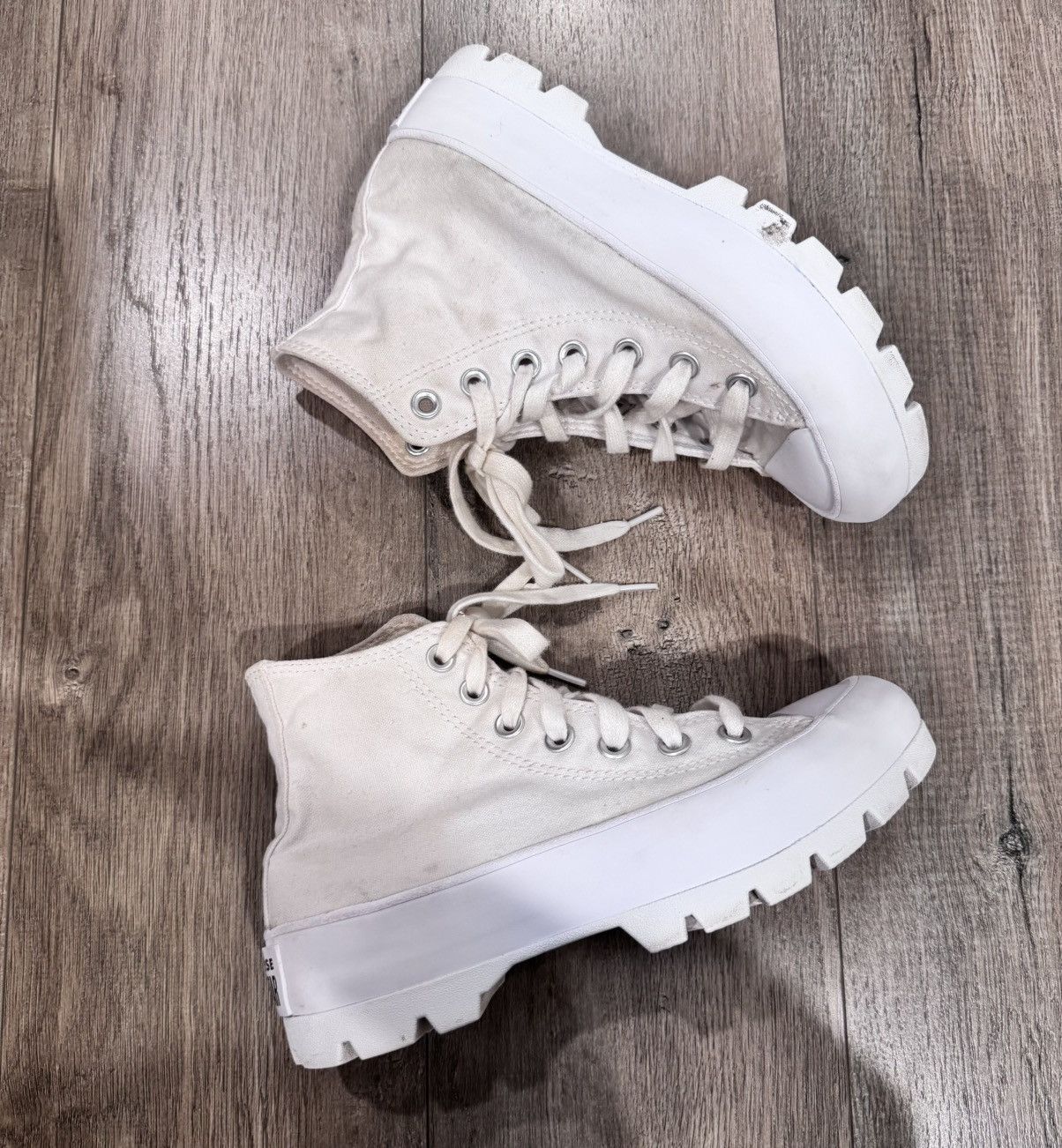 Converse High top white lugged converse Size US 5.5 / IT 35.5 - 2 Thumbnail