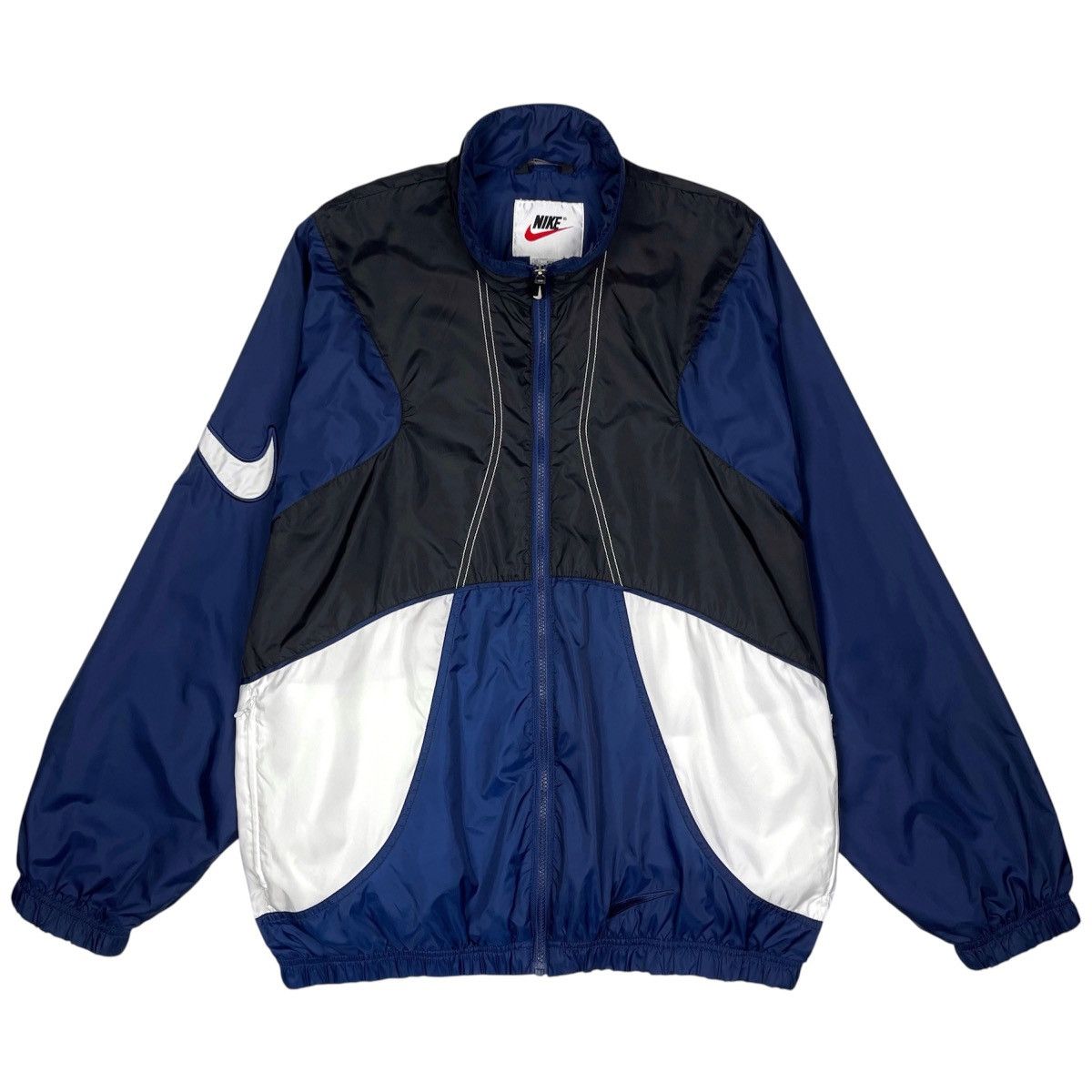 Nike Vintage 90’s Nike Big Swoosh Windbreaker Jacket Size US L / EU 52-54 / 3 - 2 Thumbnail