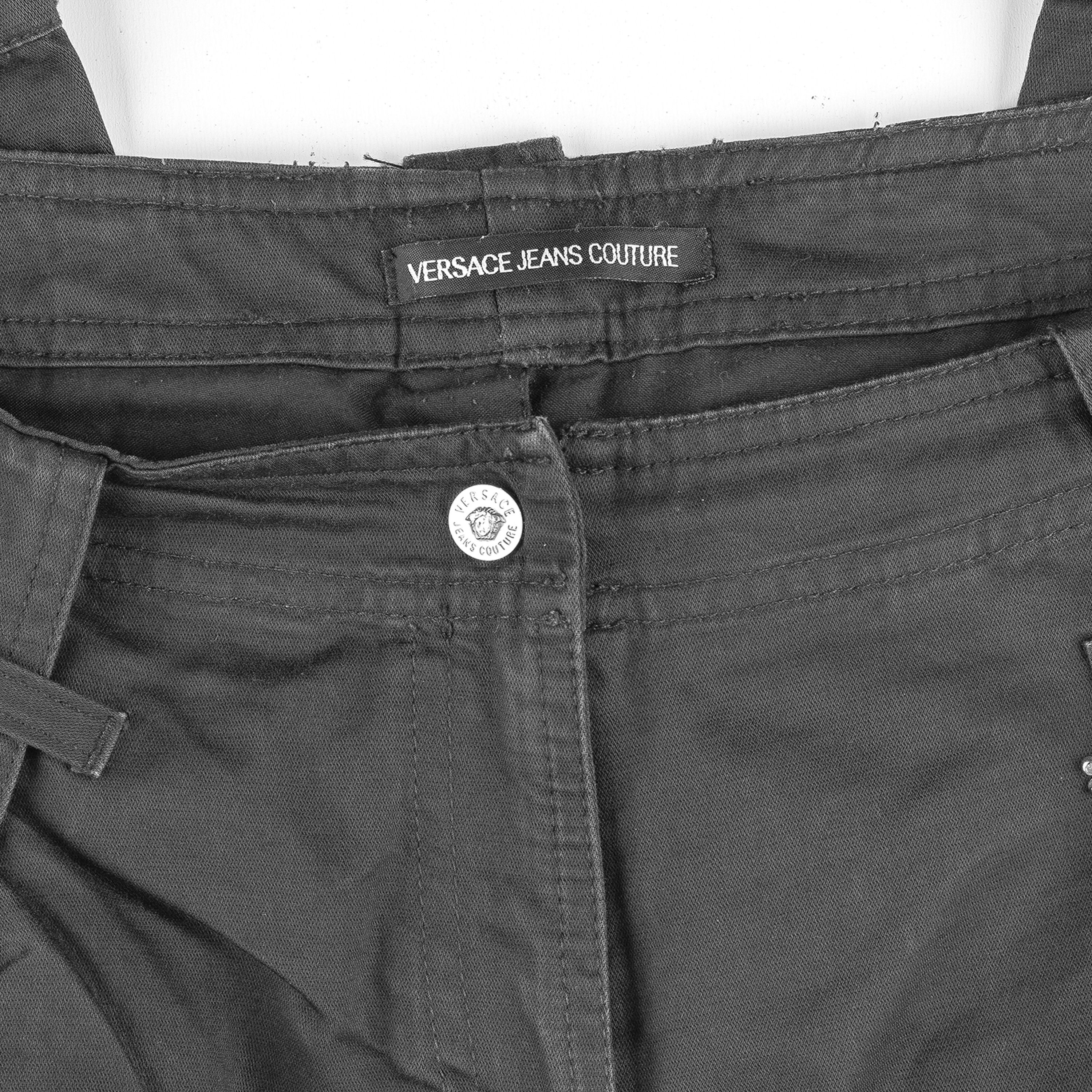 Versace Jeans Couture Versace Jeans Couture Black Capri Bondage Vintage Pants (XS) Size 27" / US 4 / IT 40 - 8 Thumbnail