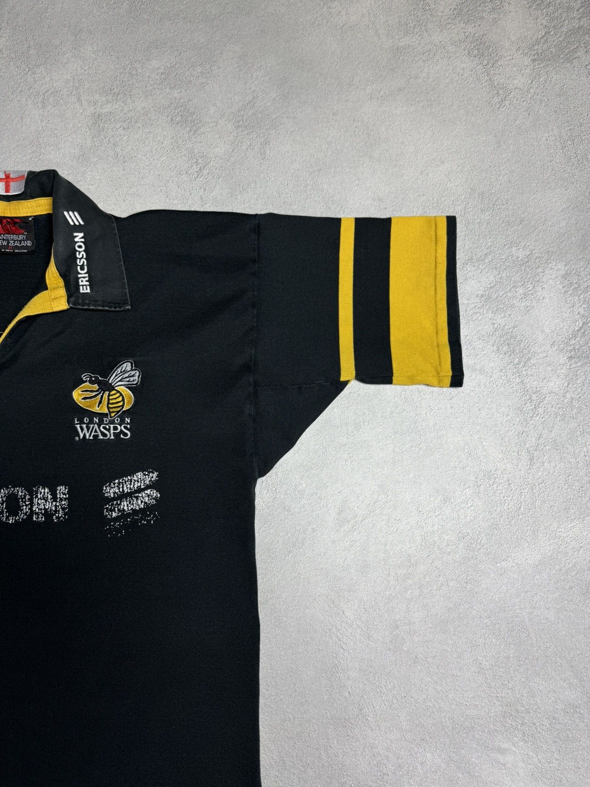 Canterbury of New Zealand London Wasps 1999 2001 Home Rugby Shirt Jersey Canterbury Size US M / EU 48-50 / 2 - 6 Thumbnail