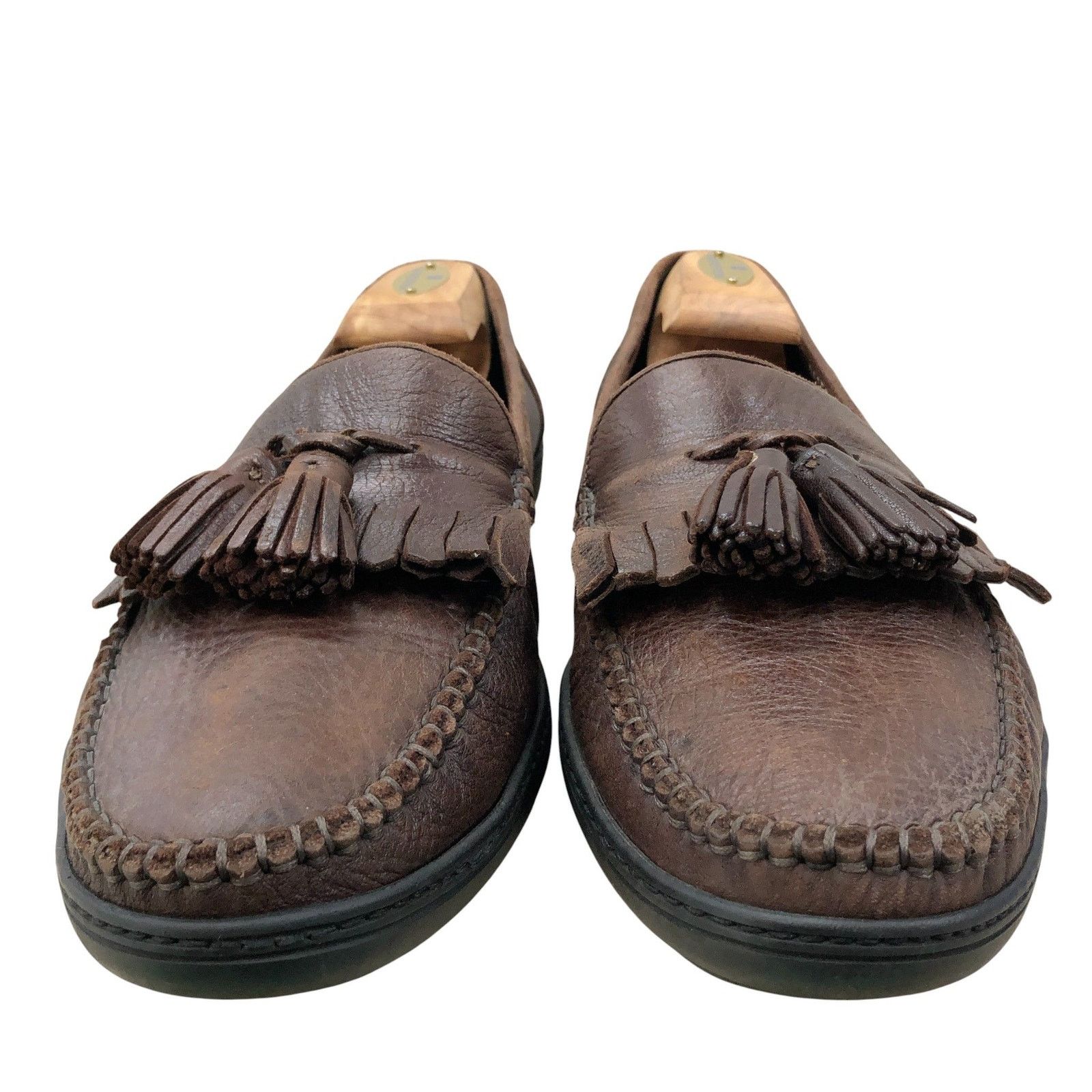 Bragano Bragano Loafers 11.5M Brown Leather Tassel Kiltie Moccasin Size US 11.5 / EU 44-45 - 7 Thumbnail