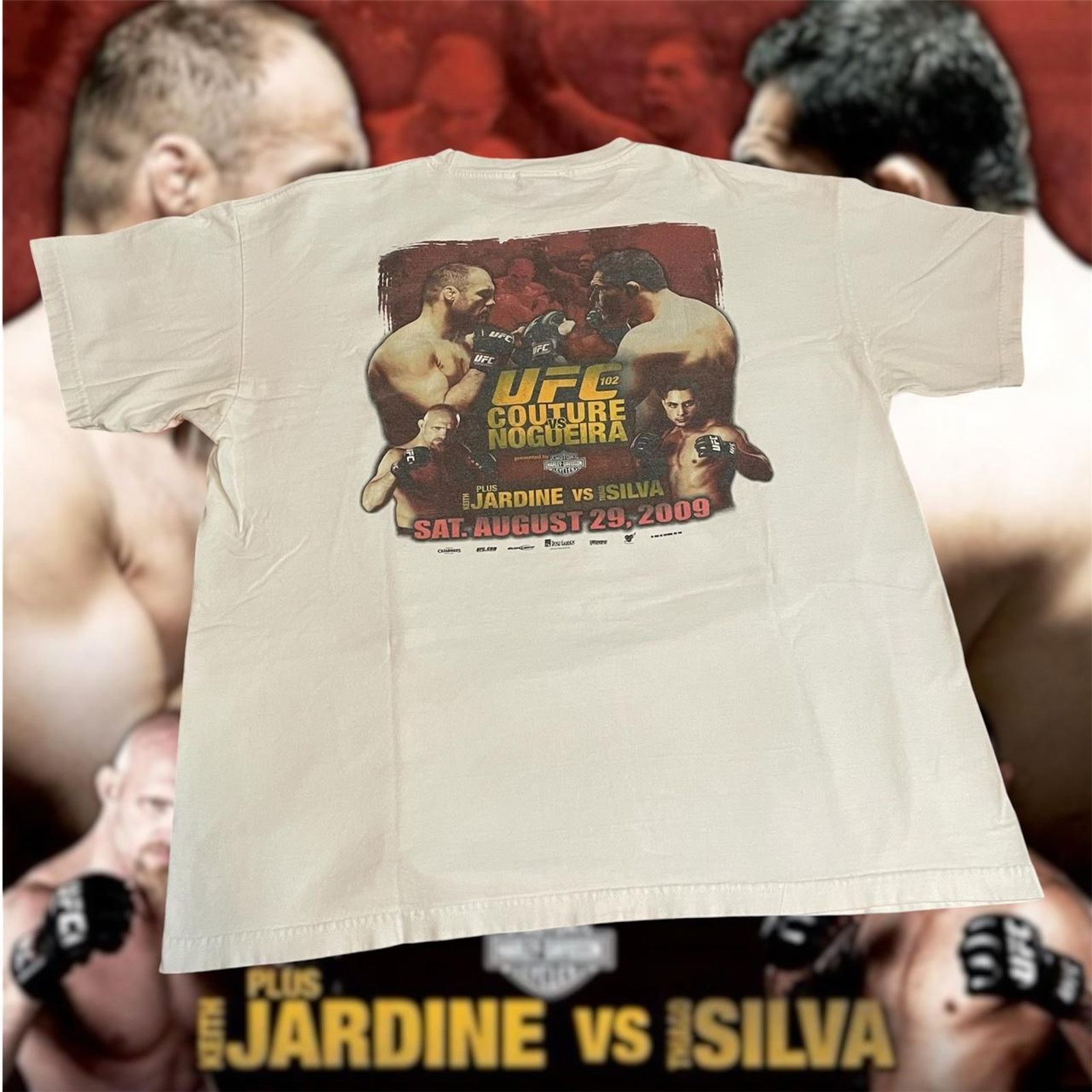 UFC × Vintage Y2K 2009 UFC 102 Randy Couture vs Antonio Nogueira Merch Tee Size US XXL / EU 58 / 5 - 1 Thumbnail