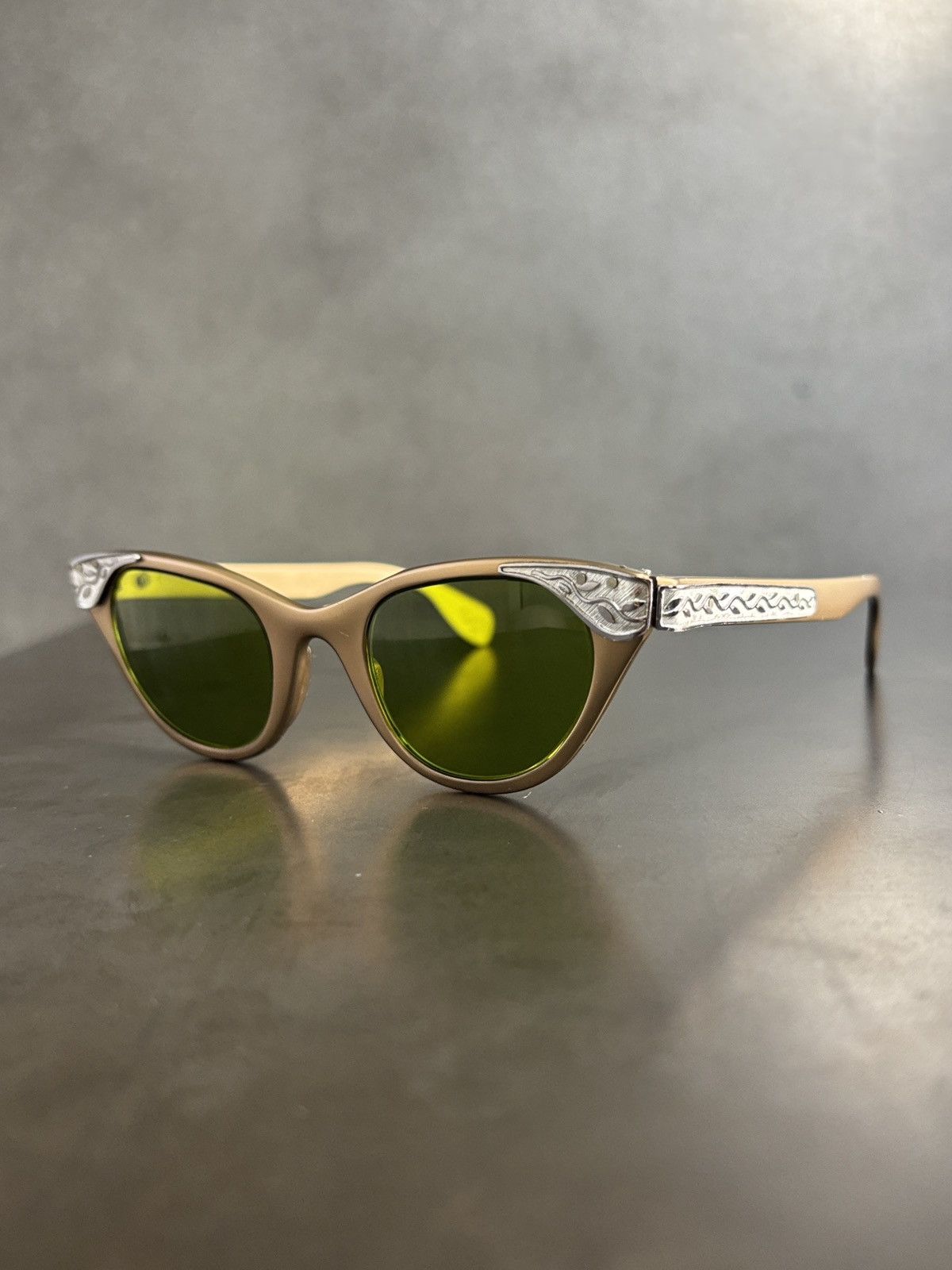 American Optical × Other × Vintage 1960s Tura Sunglasses 1950s Vintage Bronze Metal Turanette Size ONE SIZE - 17 Thumbnail