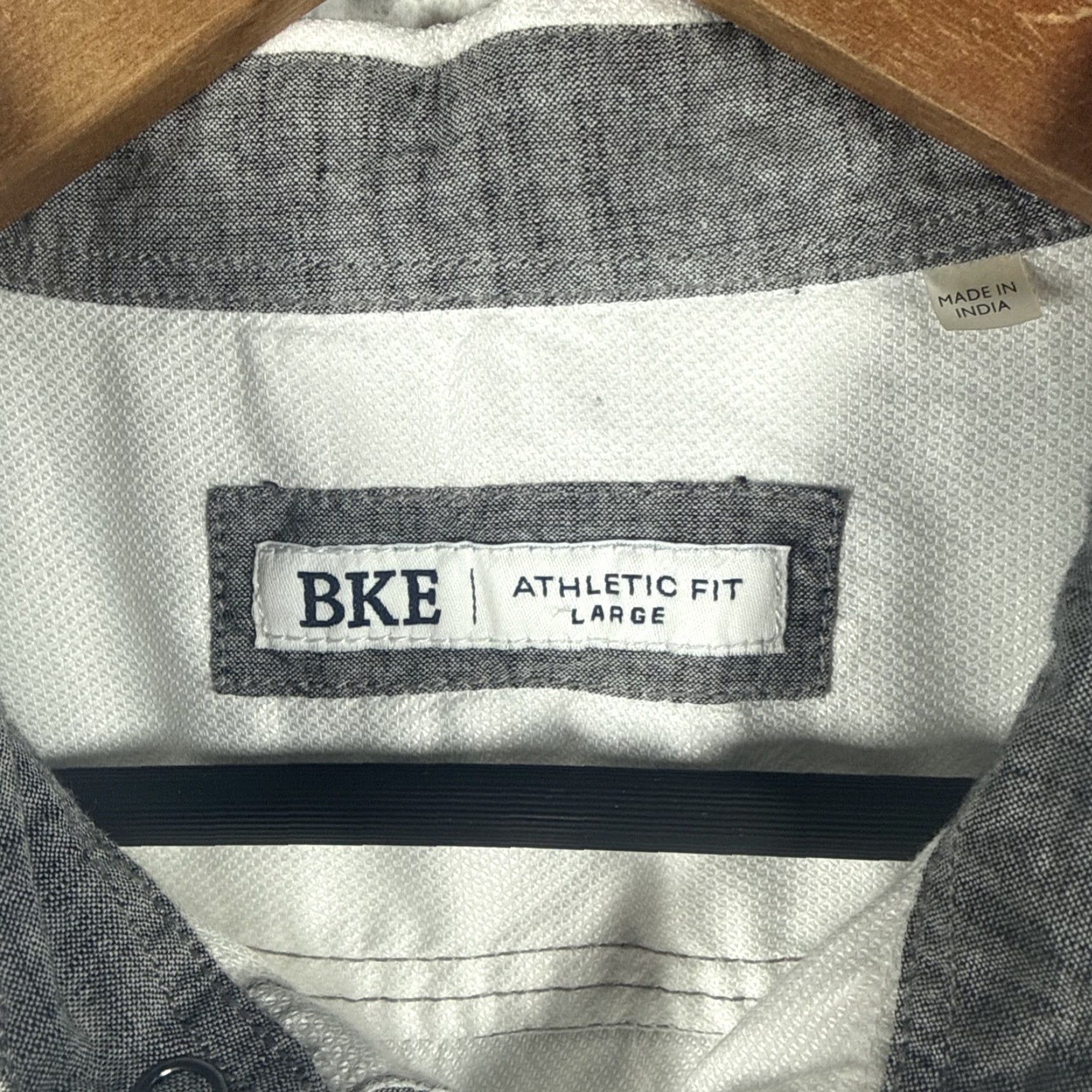 BKE BKE Athletic Fit White Snap Button Shirt Mens Size L Shirts Long Sleeve Buckle Button-Up White Athletic Fit Mens L Size US L / EU 52-54 / 3 - 3 Thumbnail