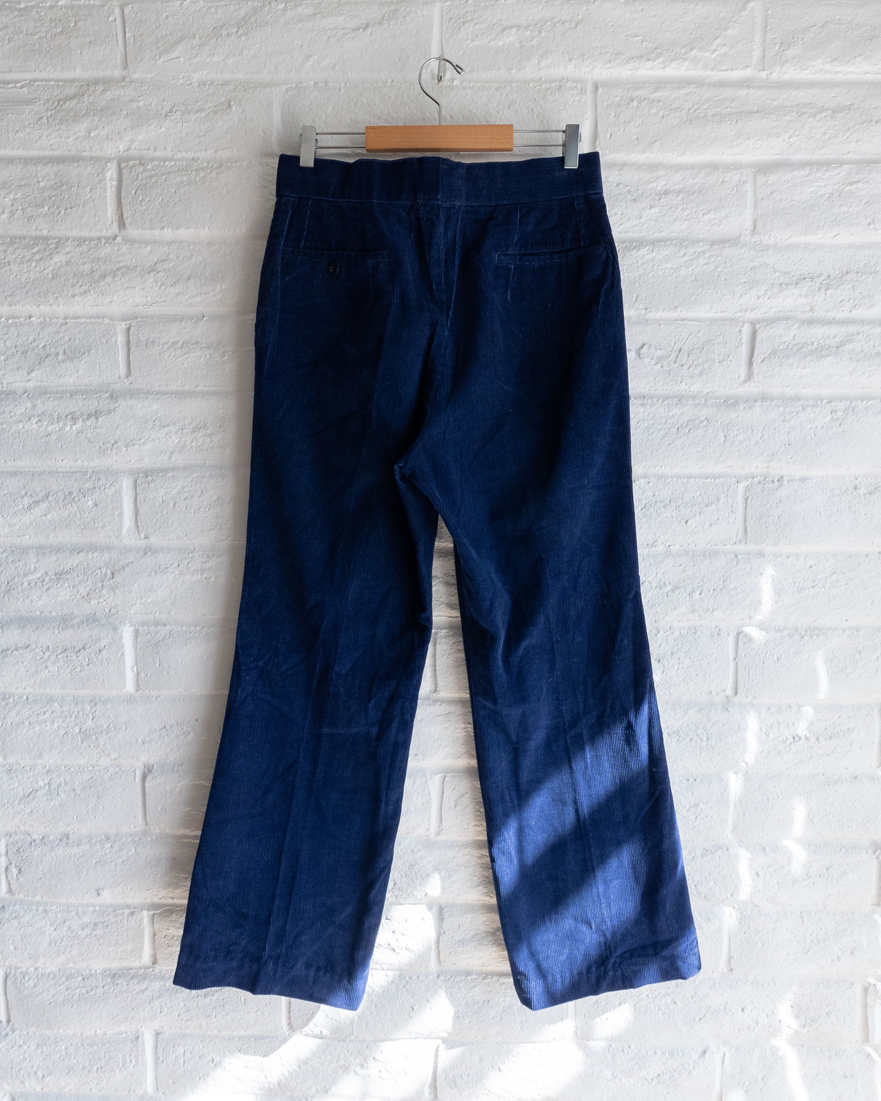 Vintage Vintage 1970s Corduroy Bell Bottom Pants Blue Men's 32 Flare Size US 32 / EU 48 - 6 Thumbnail