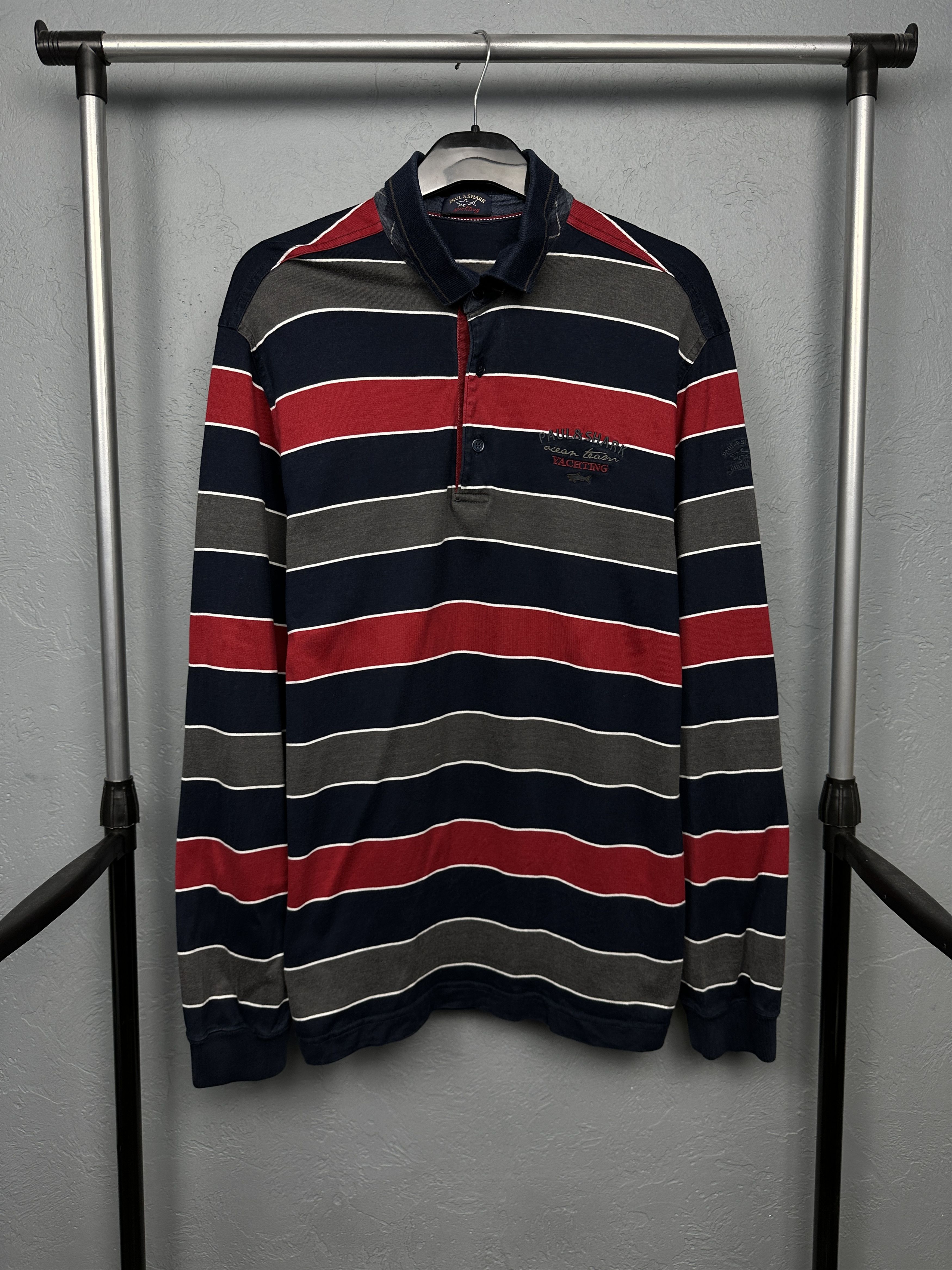 Paul & Shark Paul & Shark Vinage Mens Long Sleeve Polo Shirt Size US L / EU 52-54 / 3 - 1 Thumbnail
