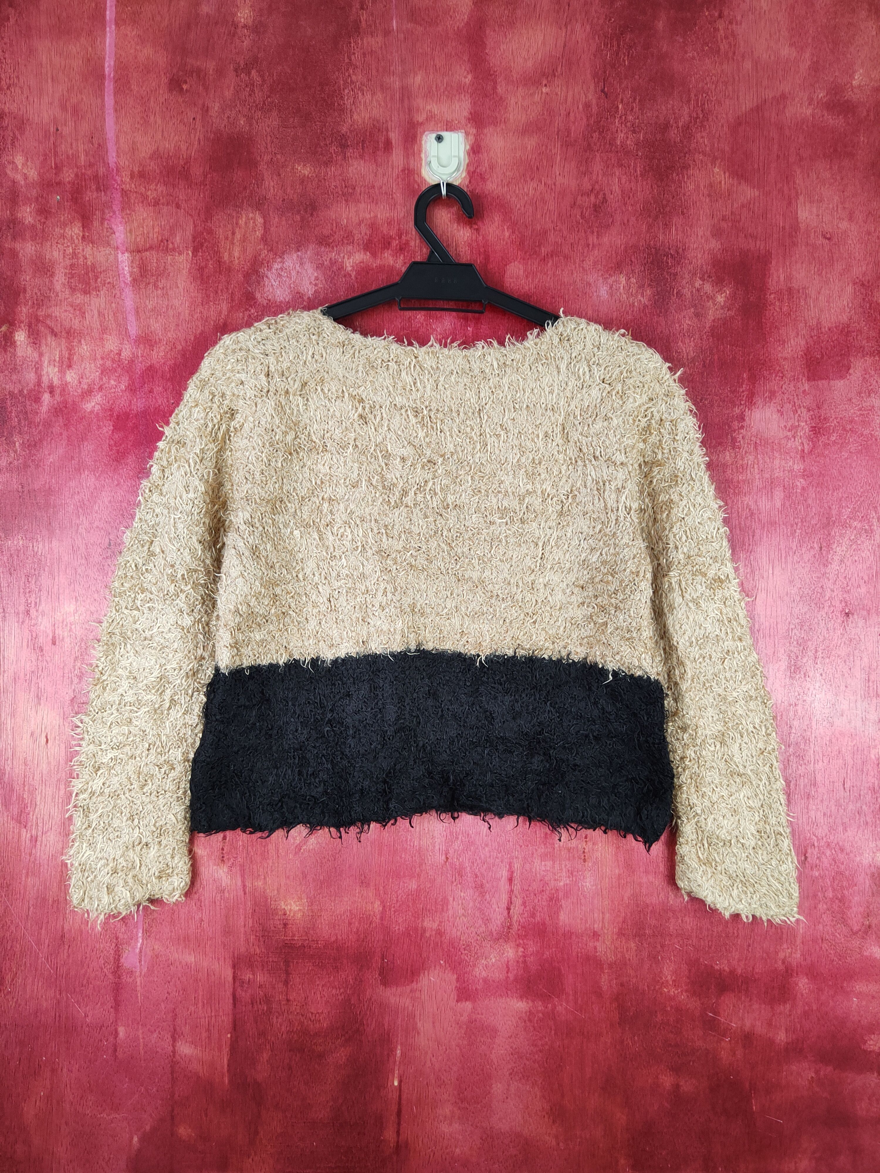 Japanese Brand × Vintage Free's Mart Brown Shag Shaggy Fur Mohair Knitwear #S1913 Size S / US 4 / IT 40 - 7 Thumbnail