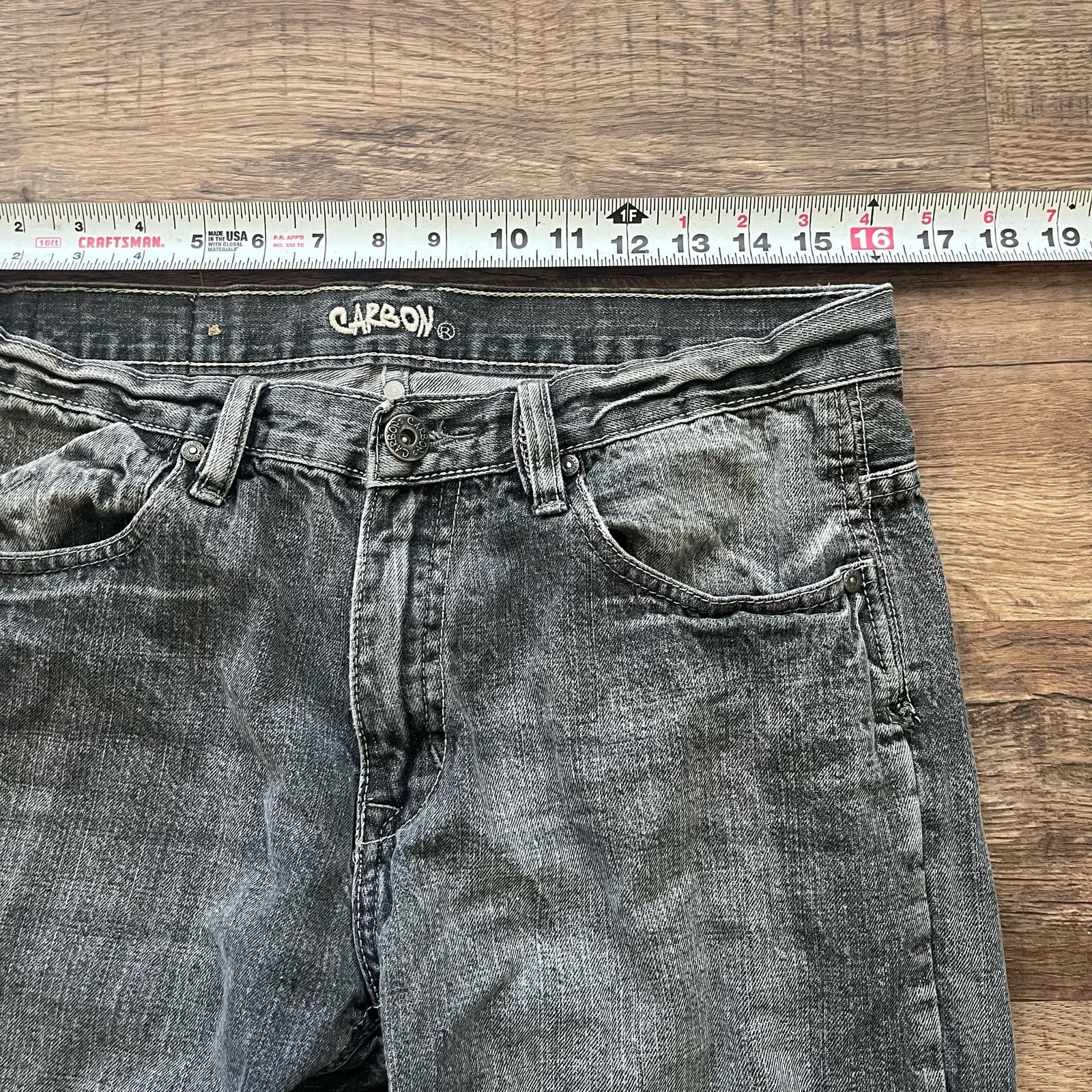 Carbon Carbon Denim Jeans Mens 30x32 Vintage y2k Retro Old school Size US 30 / EU 46 - 3 Thumbnail