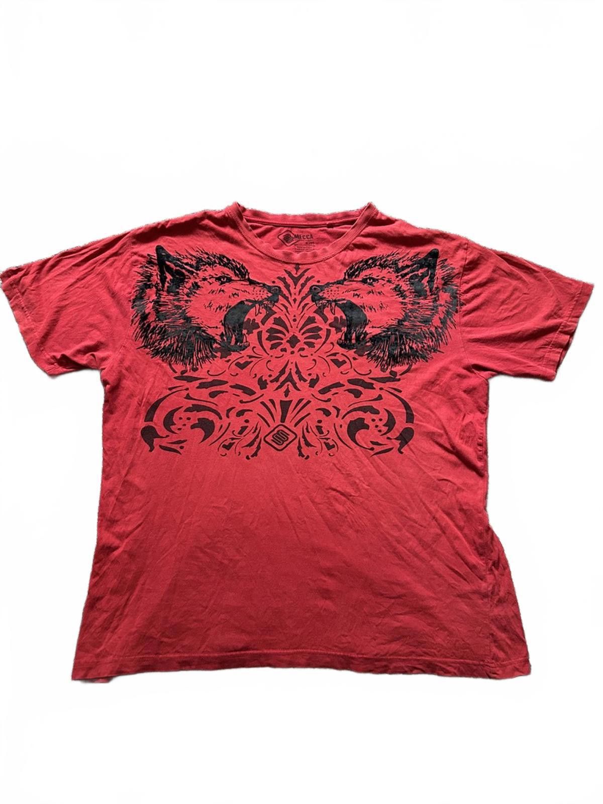 Other Vintage Mecca Red Graphic Wolf Tee Size US M / EU 48-50 / 2 - 1 Thumbnail