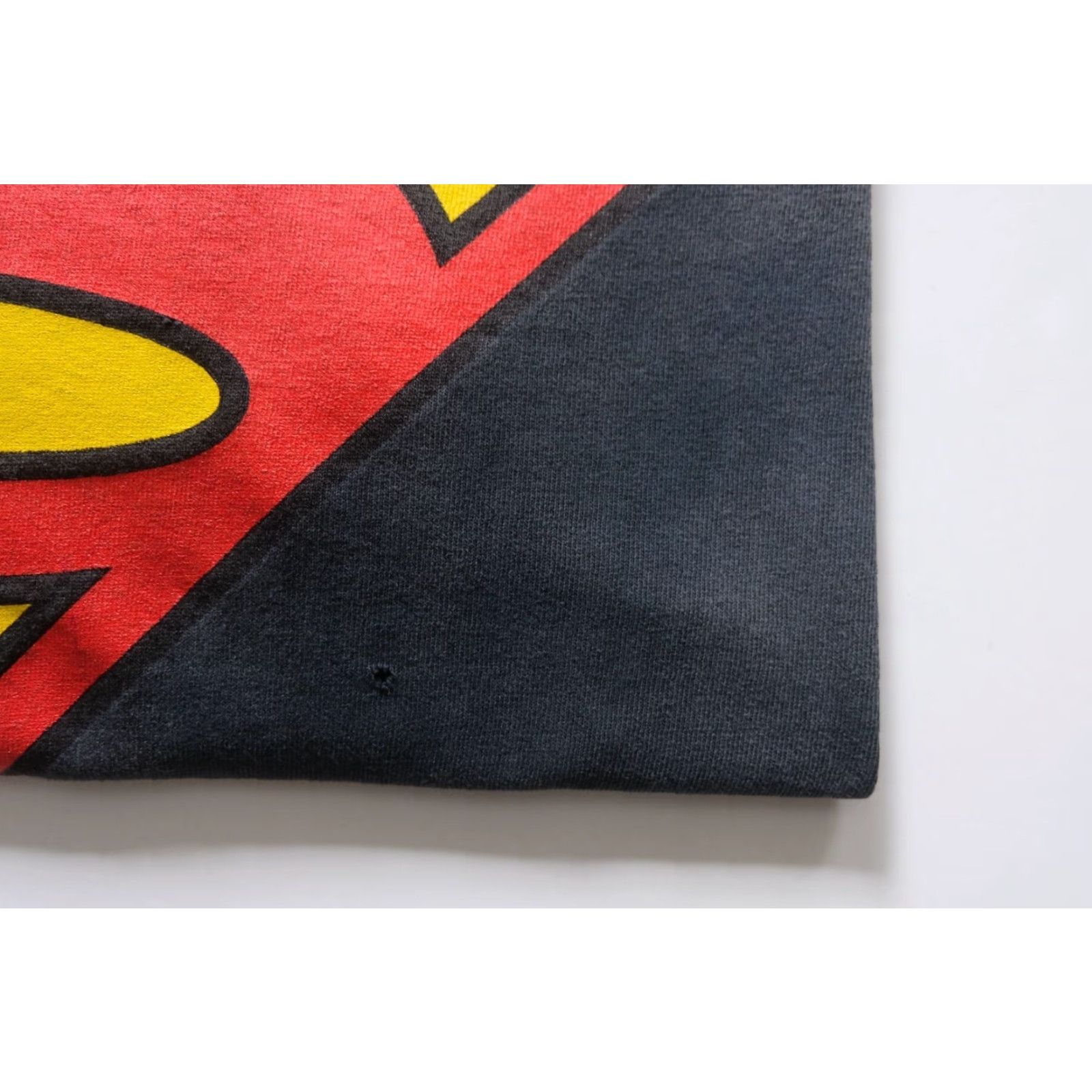 DC Comics VINTAGE Superman DC Comics Cartoon Black Distressed Graphic T Shirt XL Mens Retro Y2K Graphic Print Shirt Size US XL / EU 56 / 4 - 5 Thumbnail