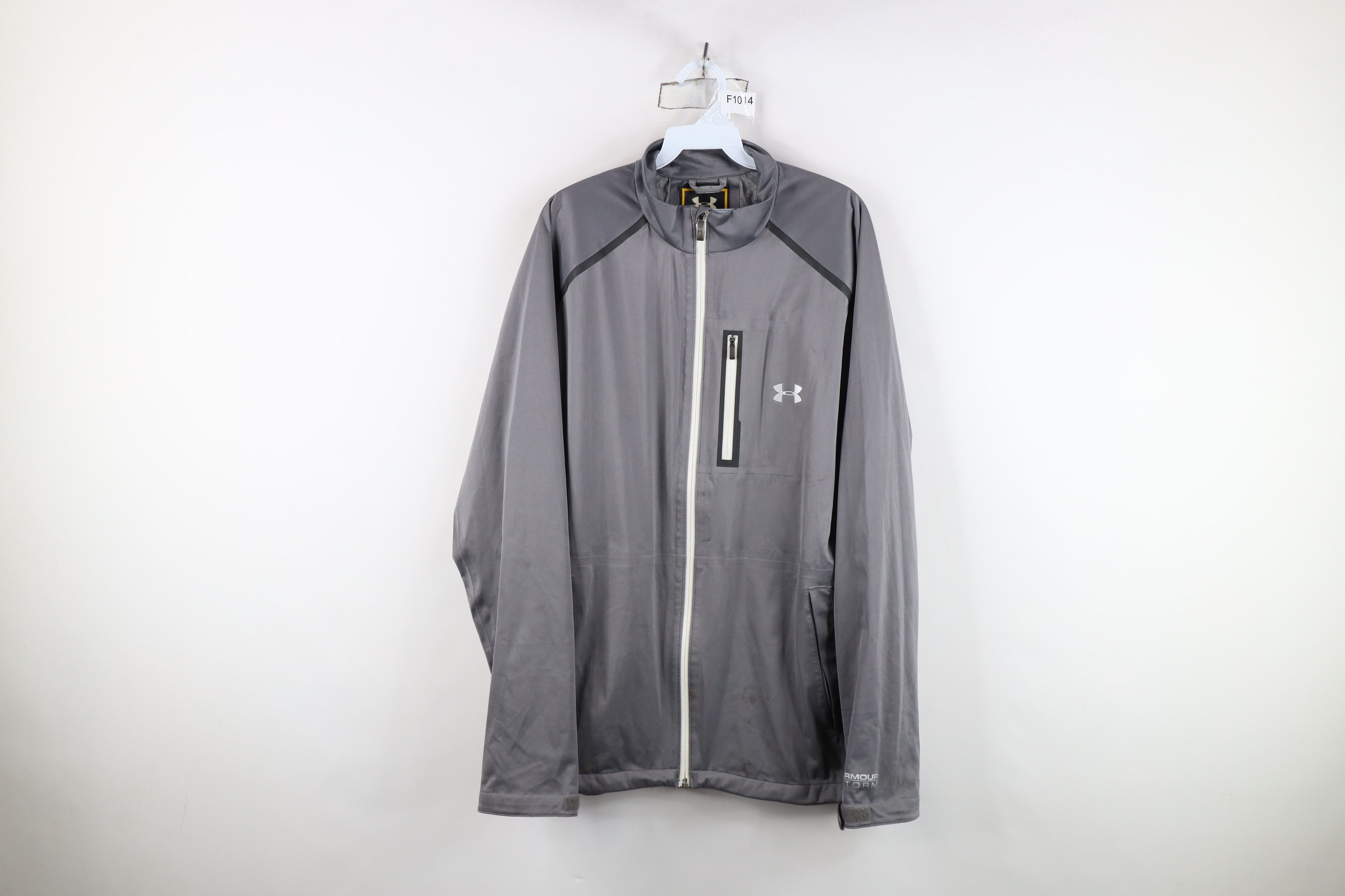 Under Armour Under Armour Storm Distressed Full Zip Rain Jacket Coat Gray Size US M / EU 48-50 / 2 - 1 Thumbnail