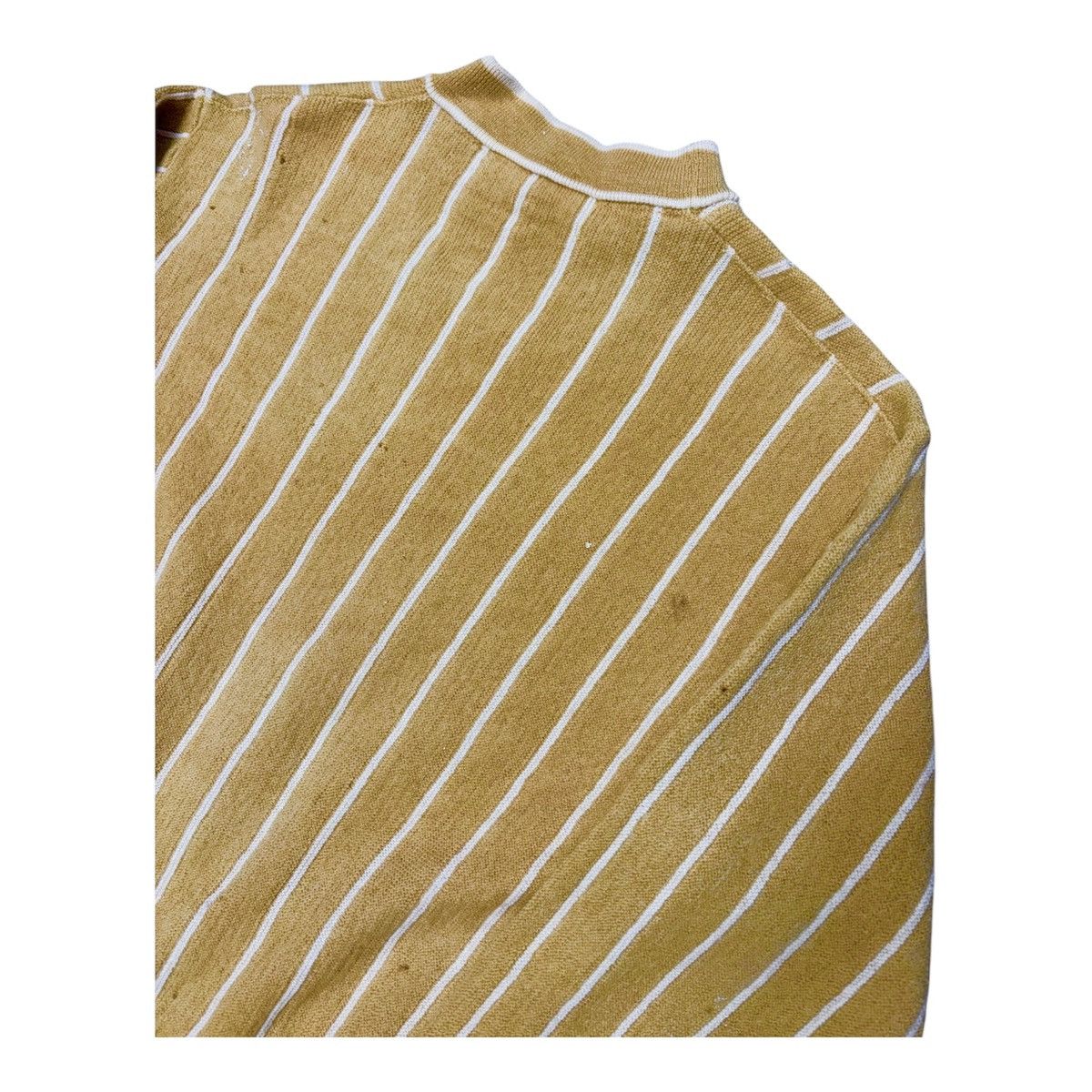 Vintage Vintage 80s Yellow & White Strip Crewneck Sweater Men Size M Size US M / EU 48-50 / 2 - 3 Thumbnail