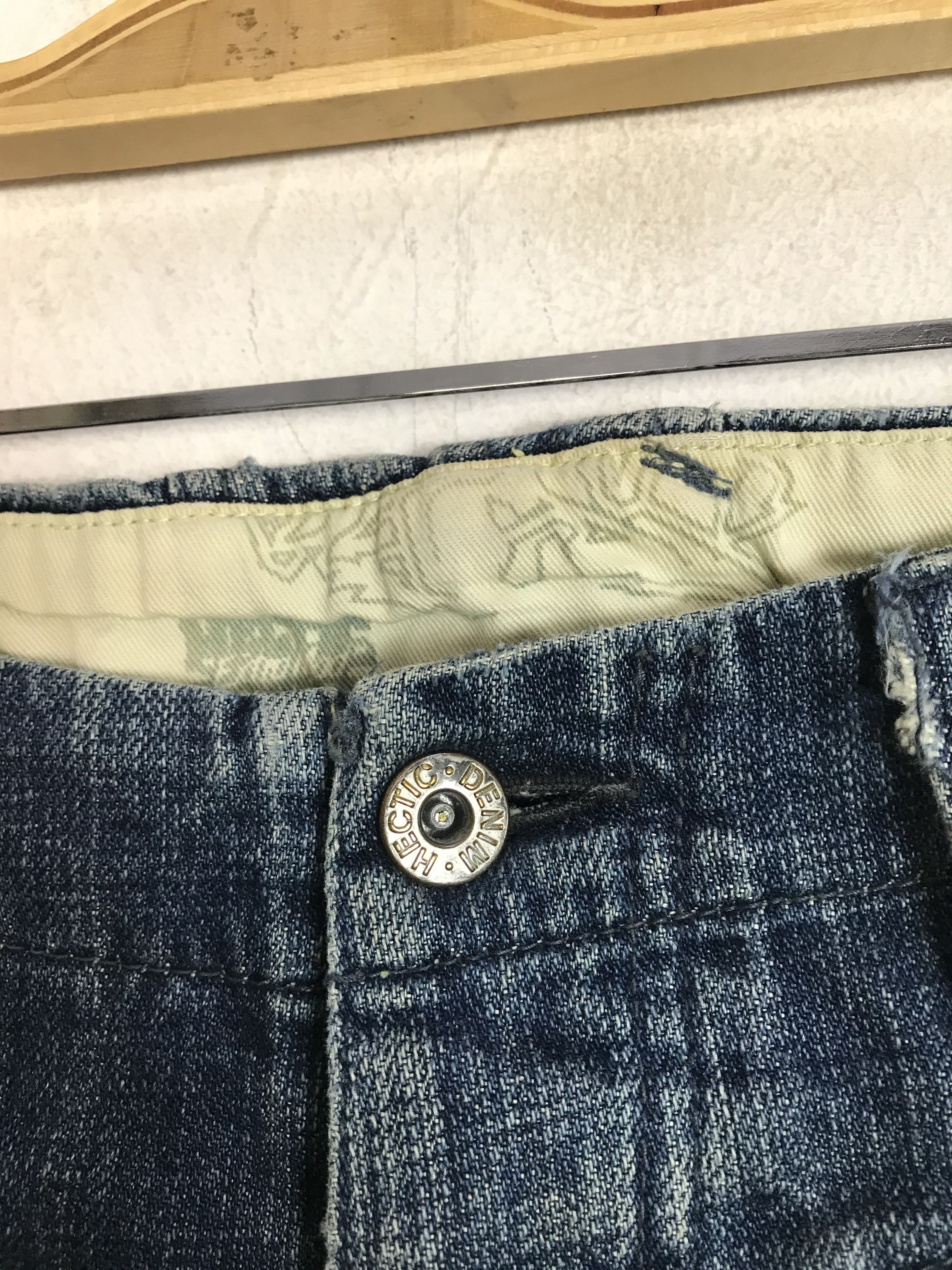 realmad HECTIC Mad Hectic Indigo Denim Jeans Buttonfly Slash Pockets Size US 34 / EU 50 - 7 Thumbnail