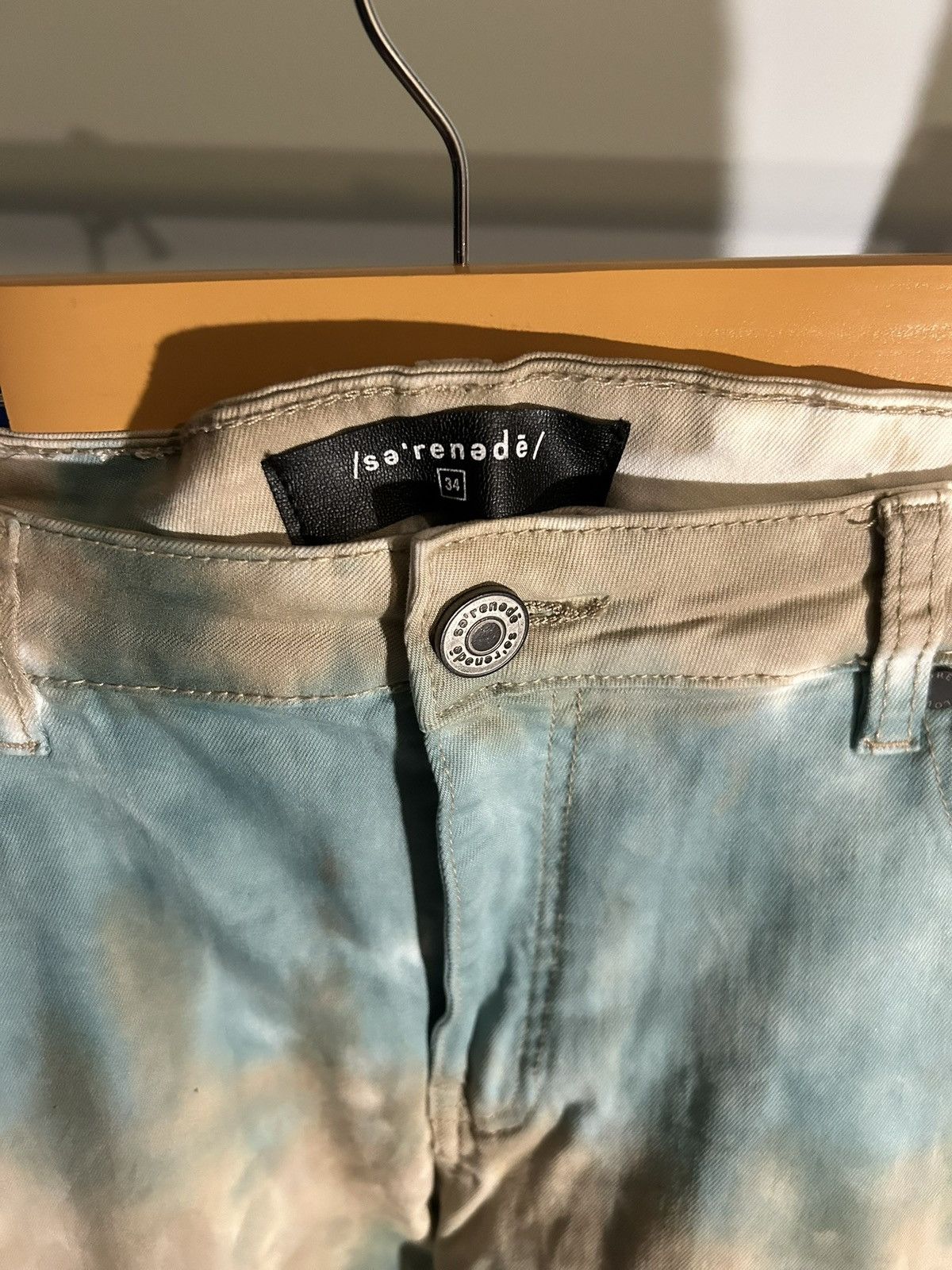 SERENEDE Serenede “AQUARIUS RULES” Cargo Jeans Size US 34 / EU 50 - 3 Thumbnail