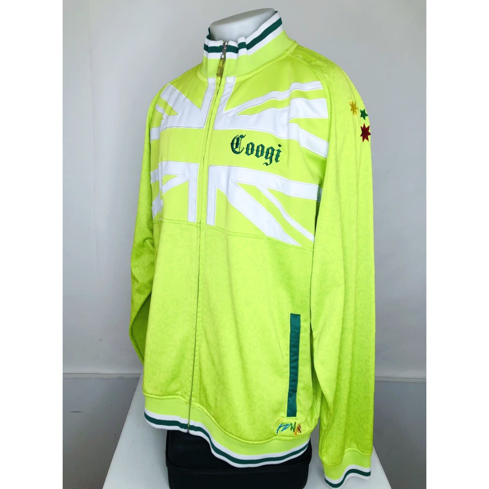 Coogi COOGI Embroidered Flag Mens 3XL Floral Paisley Jacket Green Jacket Mens 3XL Embroidered Flag COOGI Size US XXL / EU 58 / 5 - 2 Thumbnail