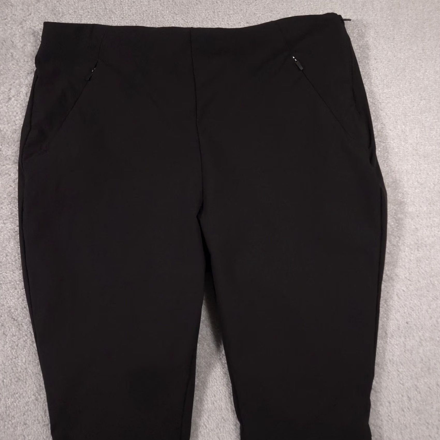 Vintage Duluth Trading Pants Womens 14 Black Nylon Stretch Hiking Tapered Ankle Pants Size 36" / US 14 / IT 50 - 4 Thumbnail