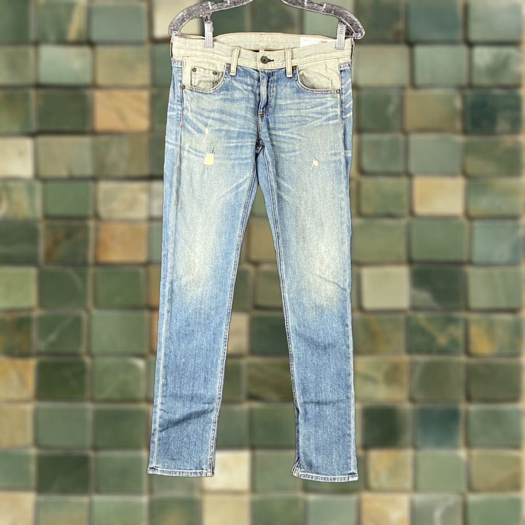 Rag & Bone RAG & BONE Distressed Skinny Jeans Women’s 25 Blue Size 42" / US 20 - 1 Thumbnail