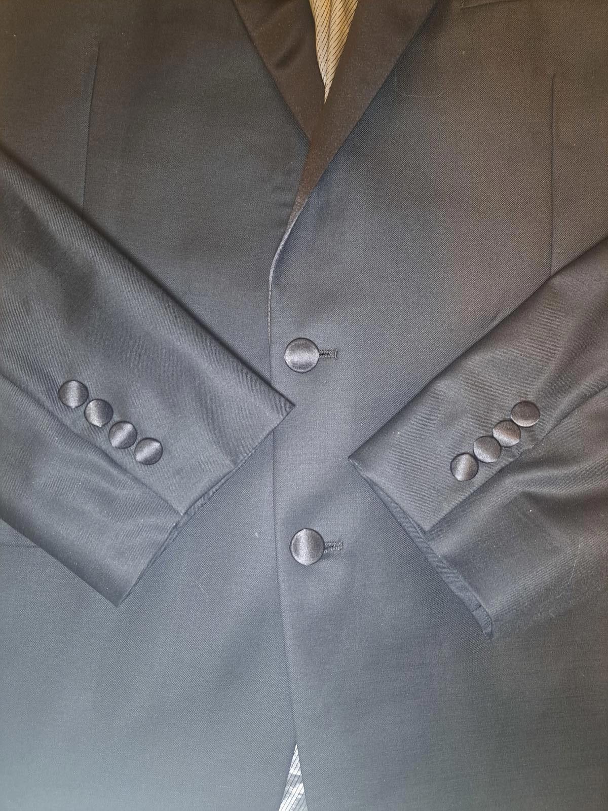 Calvin Klein Calvin Klein Tuxedo Jacket Separate Mens 48L Black 100% Wool Size 48L - 5 Thumbnail