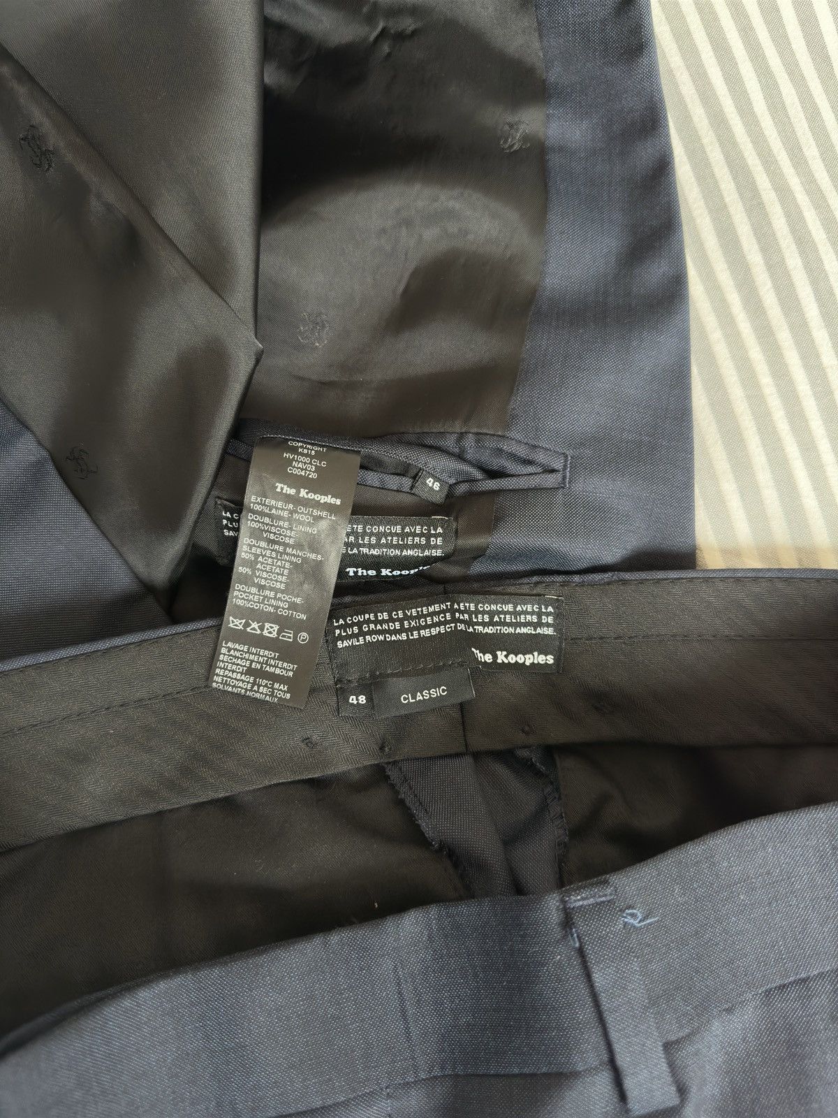 The Kooples The Kooples Navy Classic Tailoring Suite Wool 46 Size 46R - 10 Thumbnail