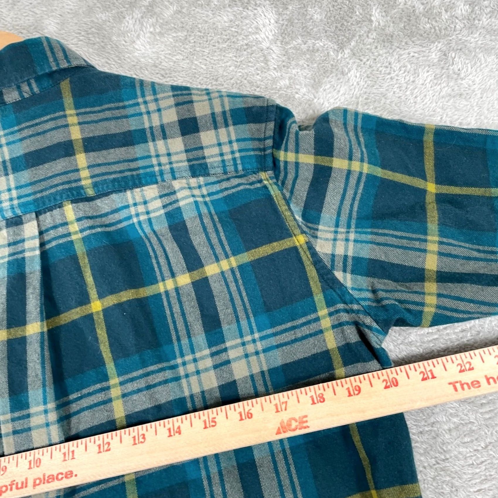 Eddie Bauer Eddie Bauer Button-Down Mens Medium Teal Plaid Flannel Long Sleeve Classic Fit Shirt Size US M / EU 48-50 / 2 - 7 Thumbnail