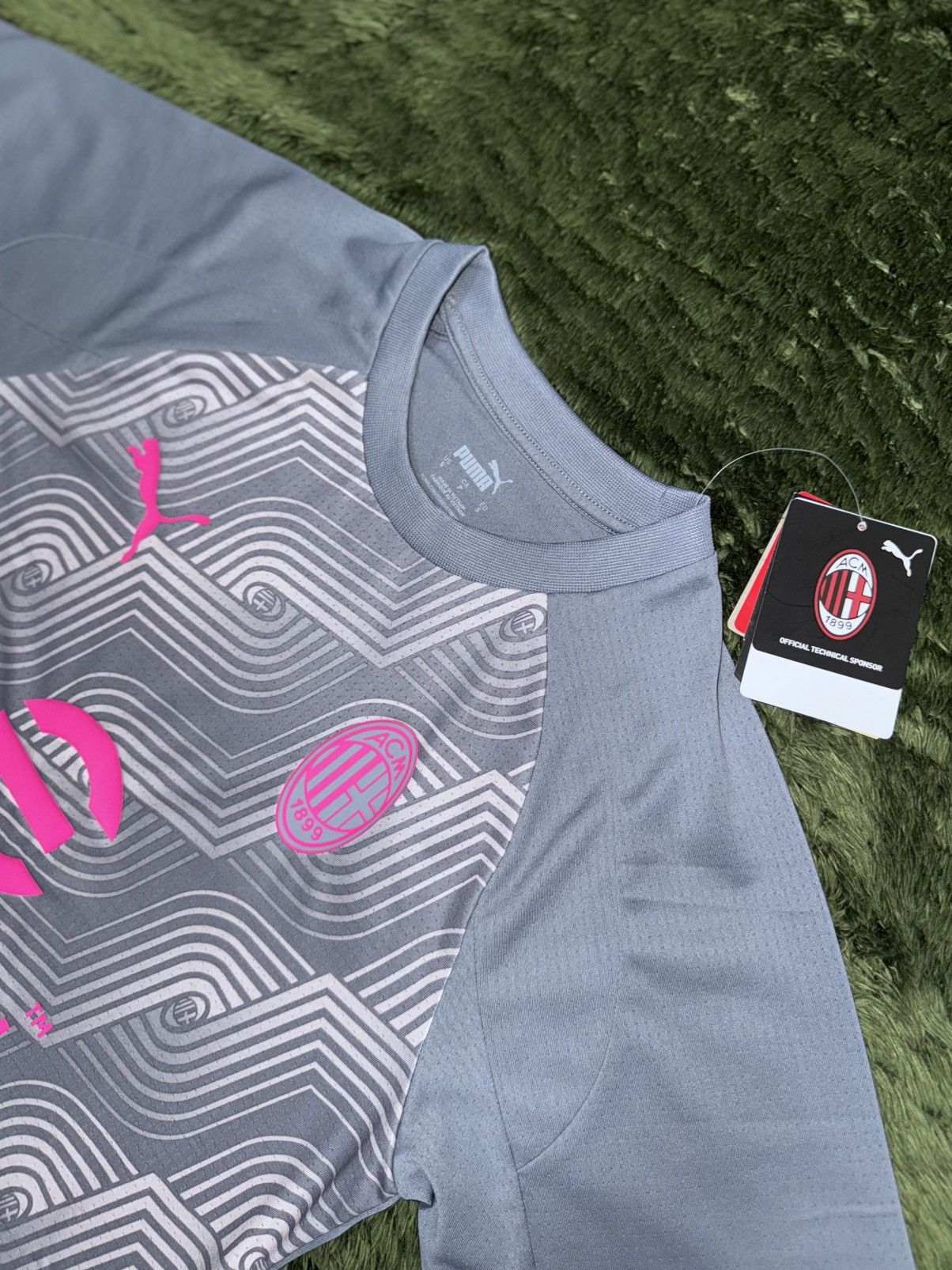 Designer × Puma [S] PUMA ACM AC MILAN 23-24 prematch jersey T-shirts gray Size US S / EU 44-46 / 1 - 2 Thumbnail
