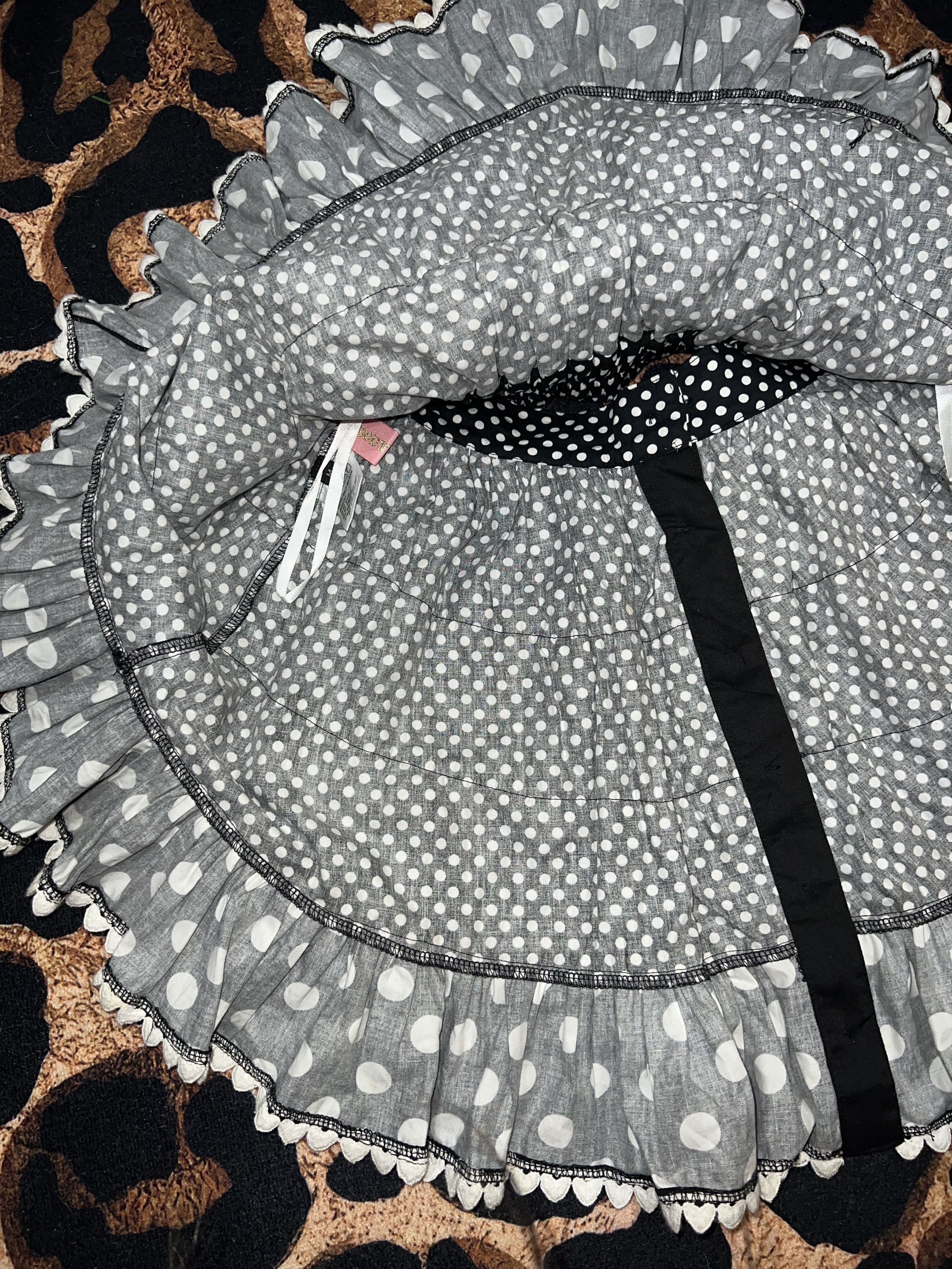 Japanese Brand Bodyline Polka Dot Tiered Mini Skirt 🎹➕ Size 26" / US 2 / IT 38 - 9 Thumbnail