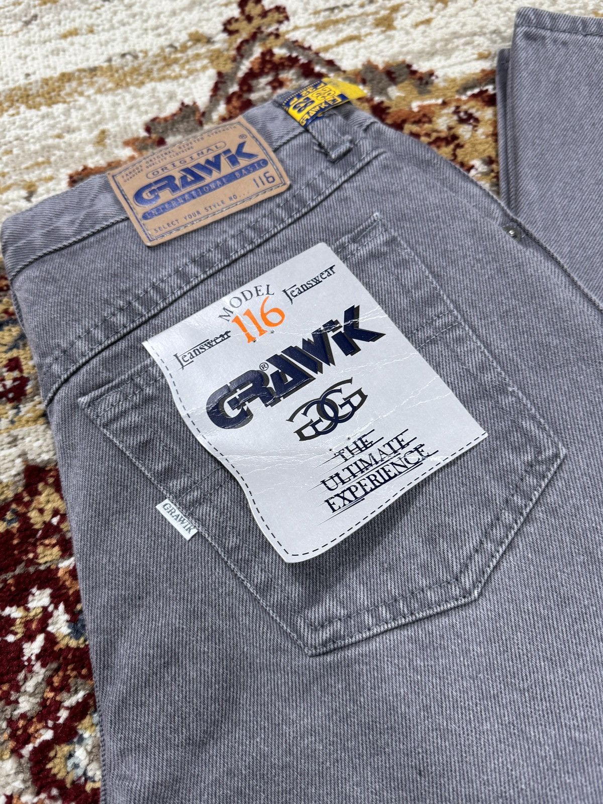 Vintage ᶠᵃⁿᶜʸᵍᵘʸ BNWT Y2K Baggy Washed Denim Jeans Wide leg vintage Size US 31 - 2 Thumbnail