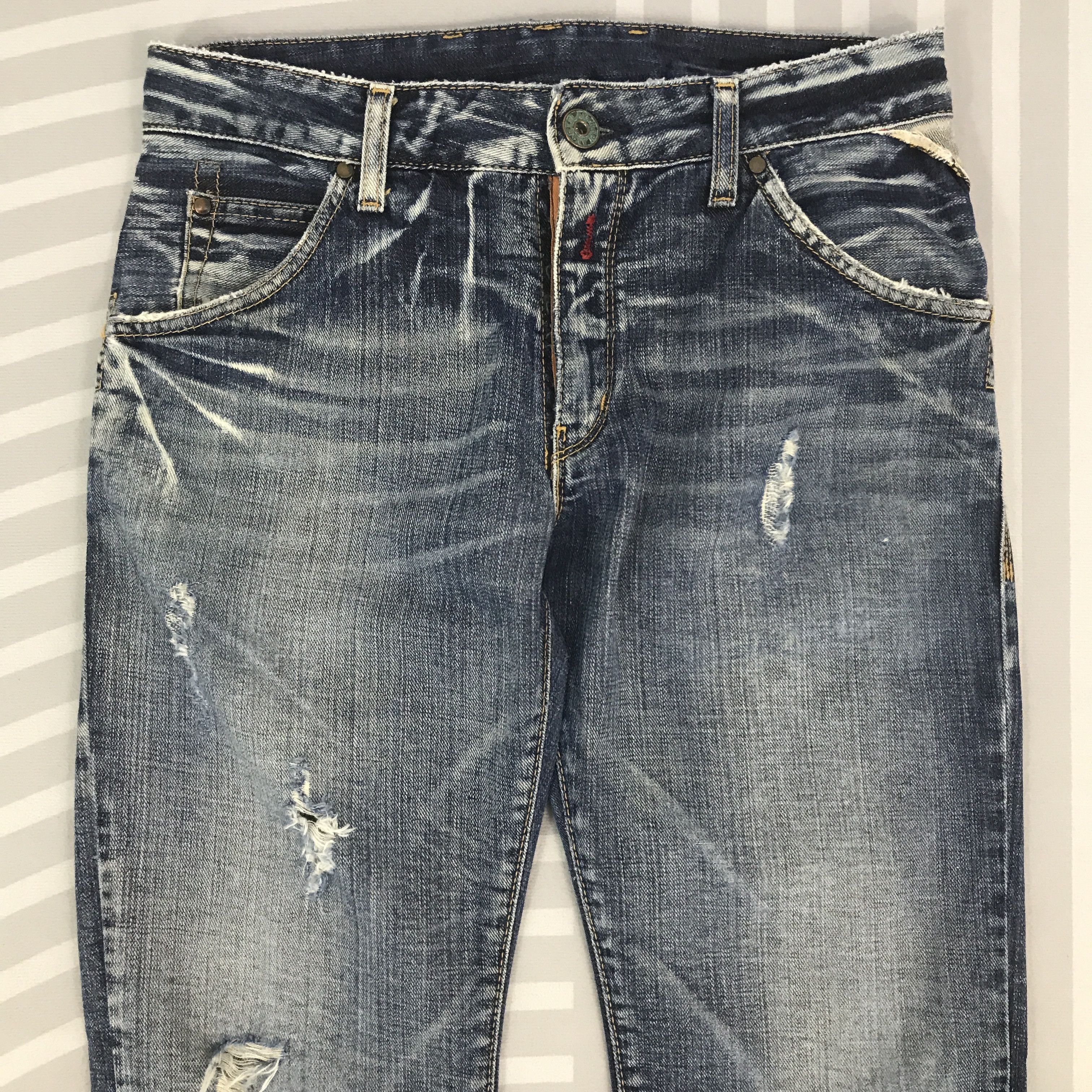 Replay × Vintage Flare Replay Distressed bootcut Denim pants Size US 28 / EU 44 - 2 Thumbnail