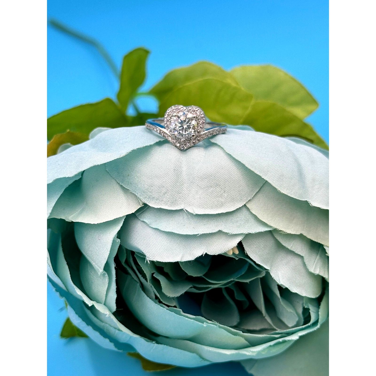 Other 1 carat Moissanite Heart Shaped Cut Ring 8 Size ONE SIZE - 15 Thumbnail