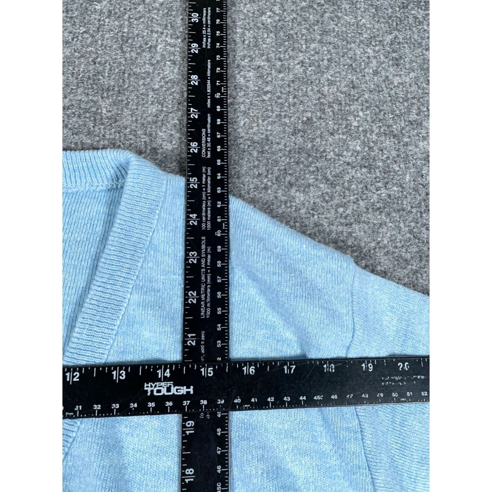 Jantzen VINTAGE Jantzen V-Neck Sweater Adult Large Light Blue Acrylic Preppy 80s Mens Size US L / EU 52-54 / 3 - 7 Thumbnail